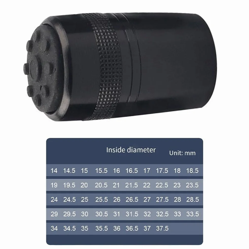 Tapa de extremo de caña de pescar de aleación de aluminio ajustable 14-37,5 mm protector de punta y cola ligero (20,0 mm)