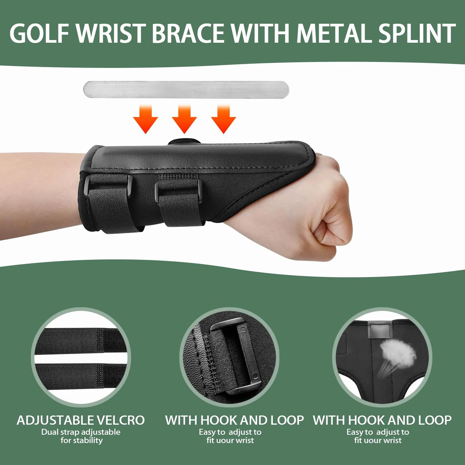 Muñequeras de golf de neopreno para entrenamiento y soporte de muñeca
