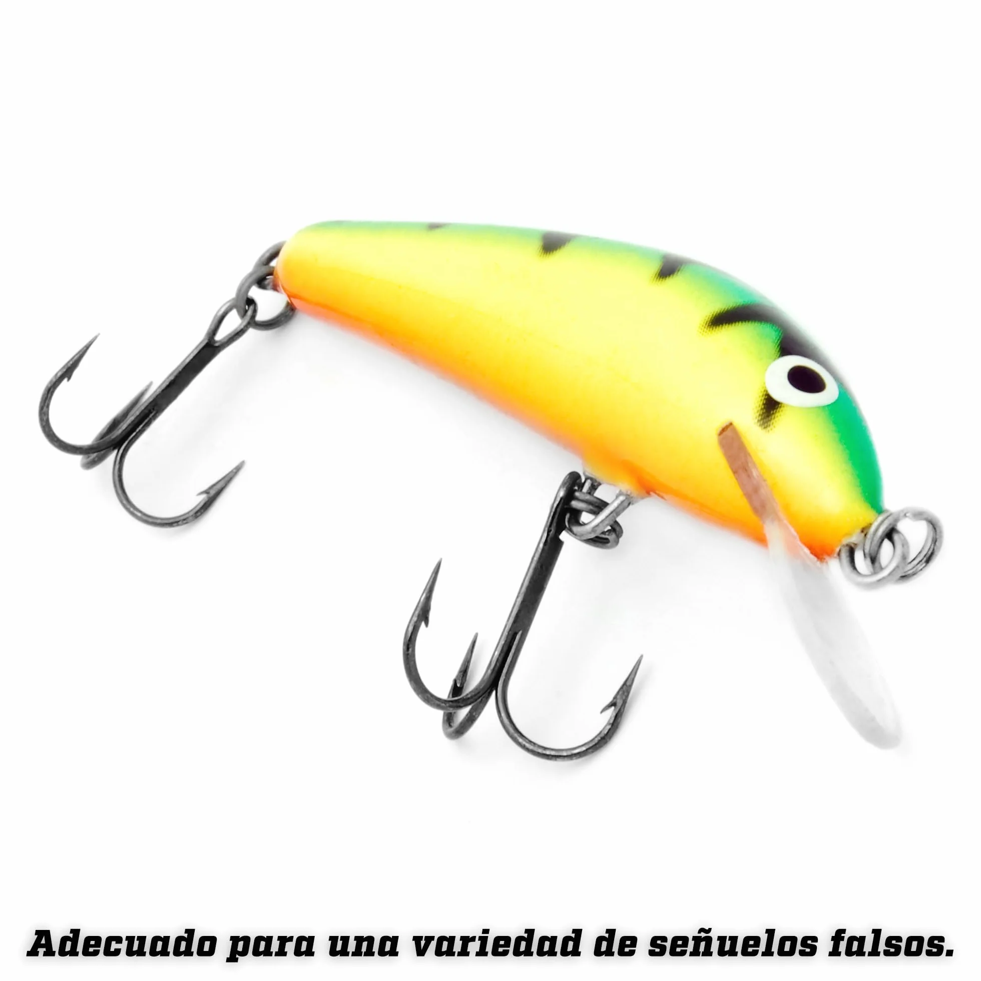 Anzuelos de Pesca Triples de Acero de Alto Carbono, Curvado Redondo, Afilados y Resistentes