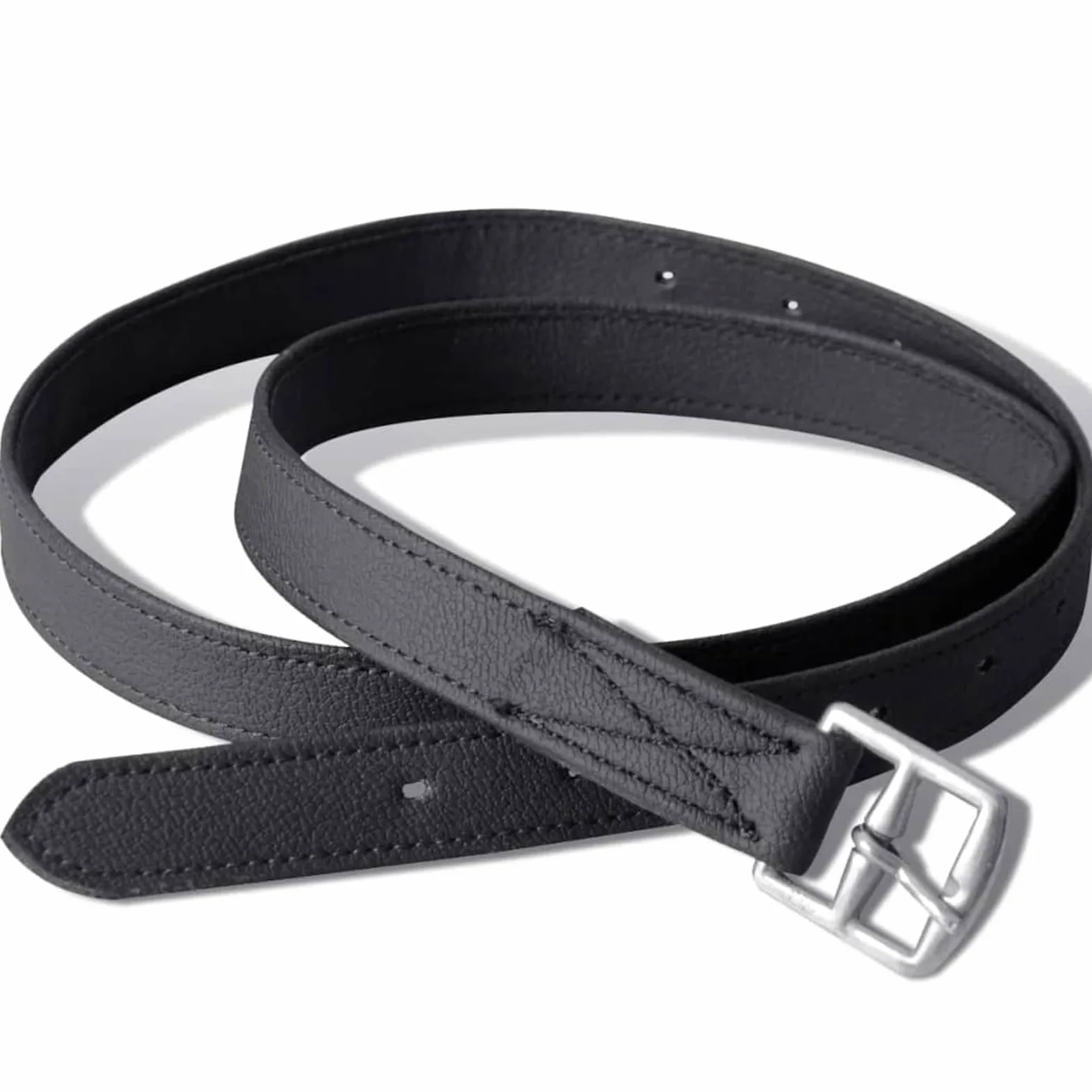 Juego de sillines de equitación de 44,5 cm, piel auténtica, color negro, 18 cm, 5 en 1