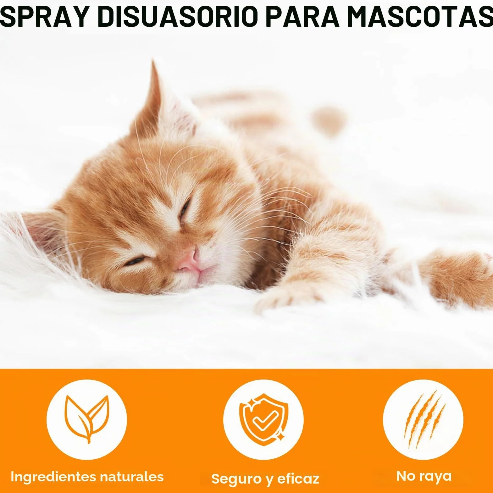 Spray Antiarañazos Gatos 100ML Spray Repelente Gatos para en Interiores y Exteriores, Spray Ahuyentador de Gatos Que Rascan Mantiene a Las Mascotas Fuera de Las Áreas De Acceso, Protege Muebles