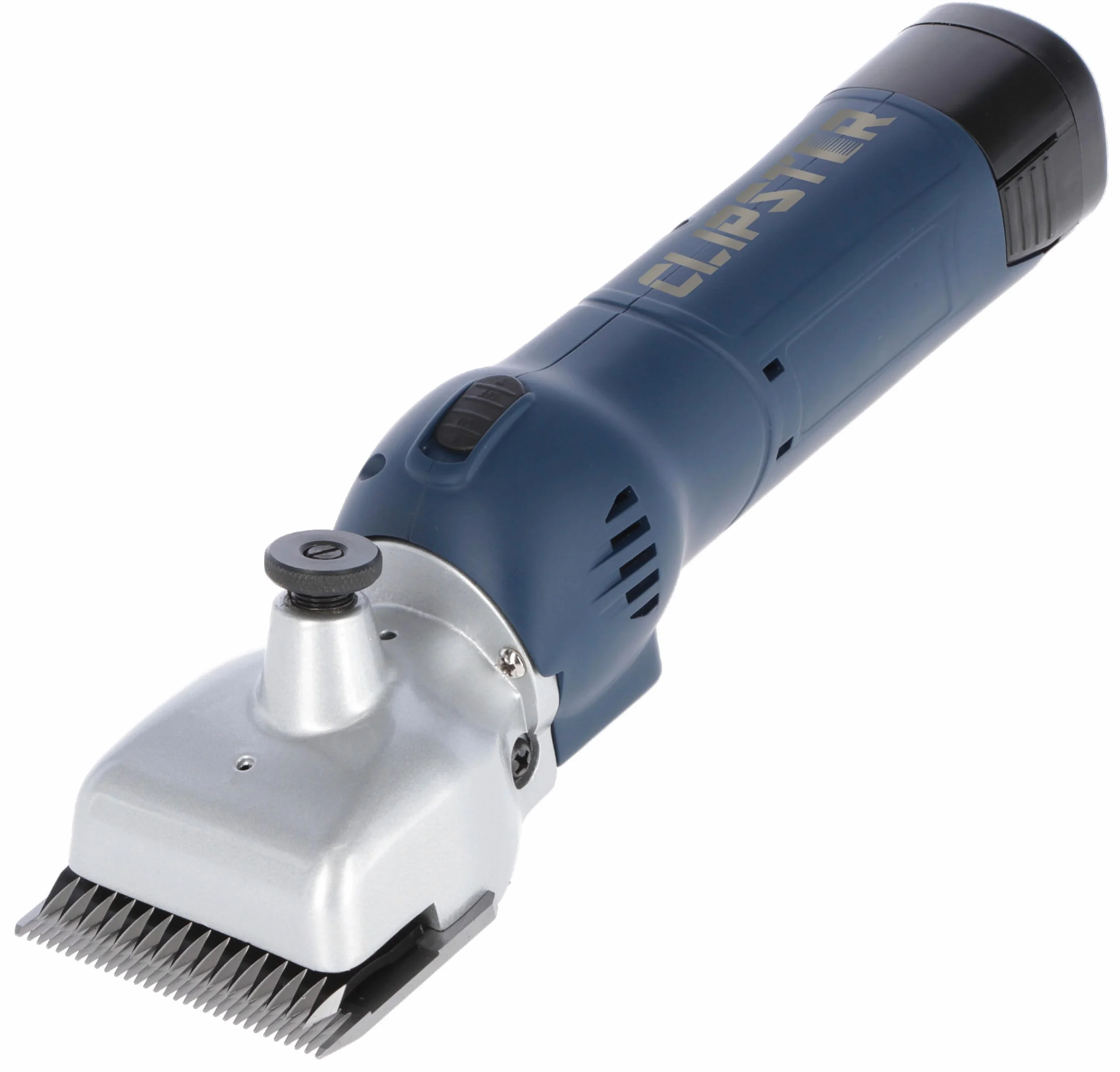 Clipster Esquiladora inalámbrica FarmClipper Akku2, para animales, incluye 2 baterías, azul, 28,5 x 8 x 8 cm, para esquilar ganado, veterinarios, 120 minutos de duración de la batería