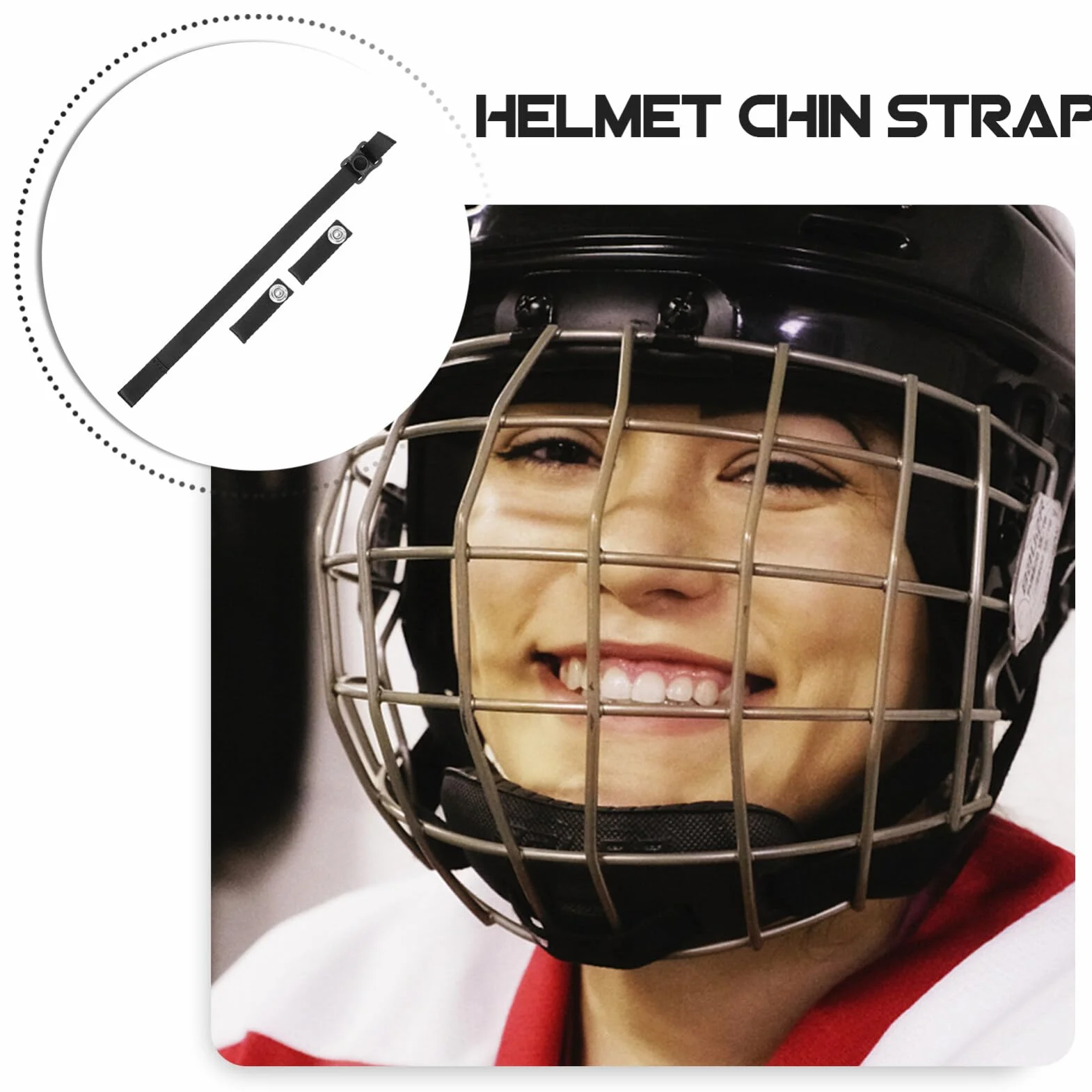 Yardwe Accesorios de hockey correa para la barbilla casco hielo 3 unidades