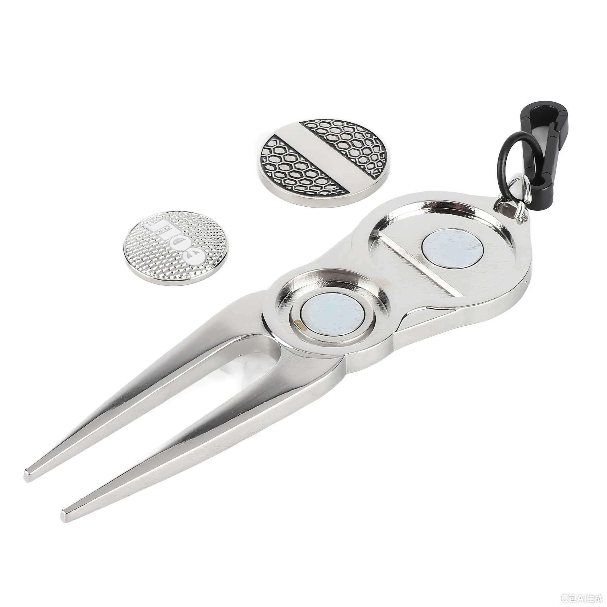 Golf Divot Tool Green Repair Marcador Magnético Pitchfork