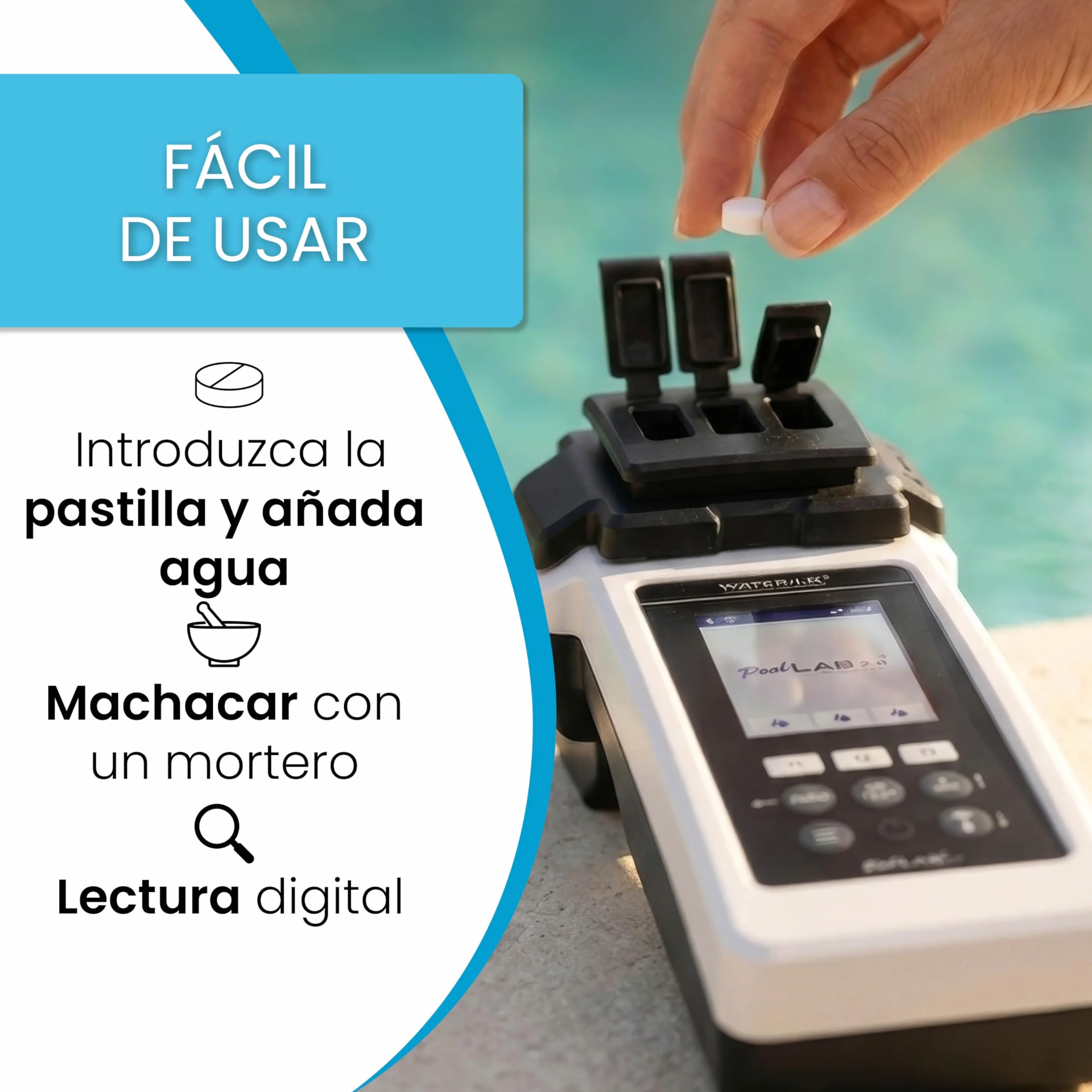 smardy 50 tabletas fotómetro CyA – mide el ácido cianúrico/estabilizador en piscina, spa, jacuzzi y acuario – compatible con PoolLab, SCUBA II, BAYROL y otros medidores electrónicos – Made in Germany