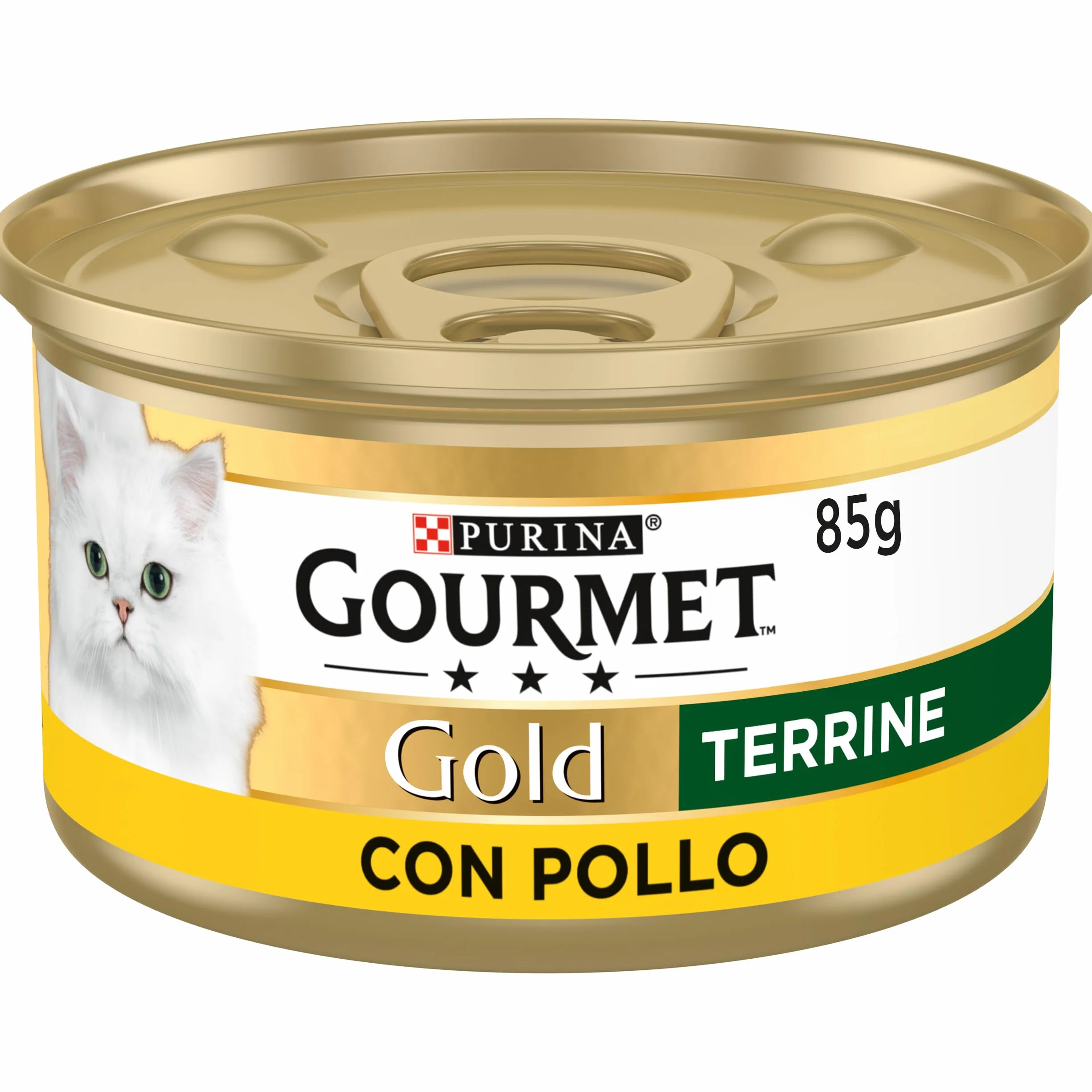 GOURMET Gold Terrine, Comida Húmeda para Gato Adulto, Paté de Pollo, Pack de 24 Latas de 85 g