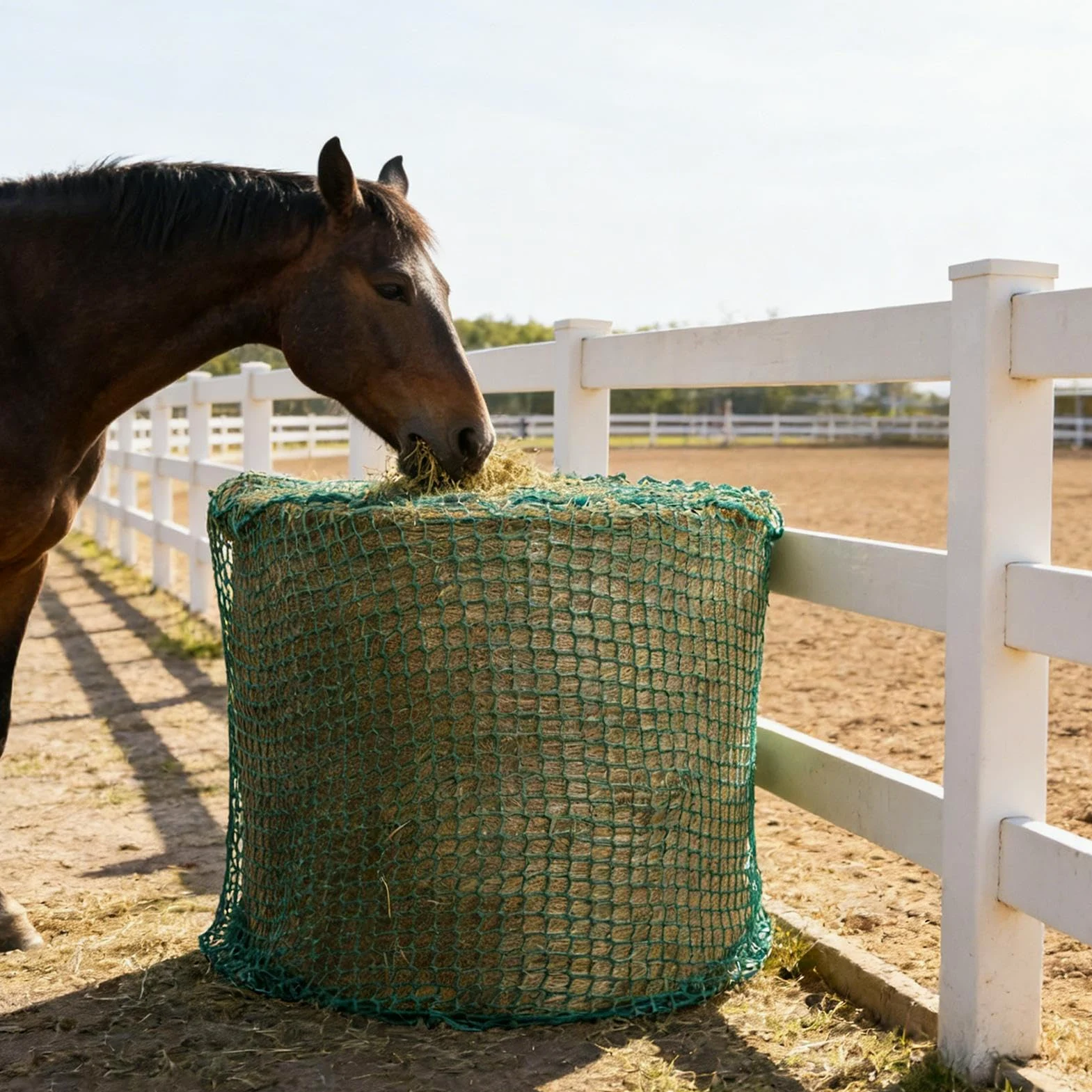 Red de Heno para Caballos Organizador De Alimento Para Caballos | Bolsa Malla Alimento Ovejas Para Pesebres, Paddocks, Veterinarios, Establos, Escuelas Ecuestres Y