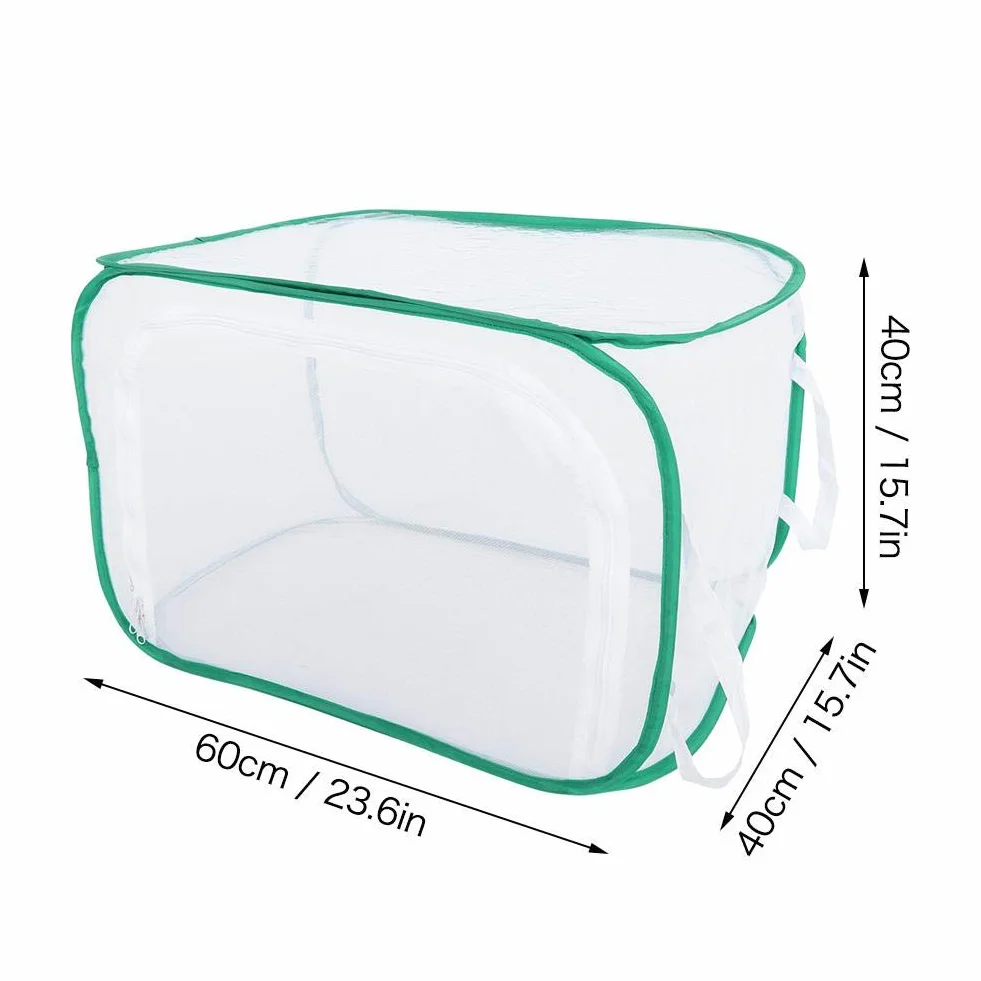 Hábitat portátil de Caterpillar, Jaula de hábitat de Insectos y Mariposas, Jaula de cría Duradera y Grande Jaula de cría ventilada, para Cultivar Insectos en el Patio(40 * 40 * 60cm)
