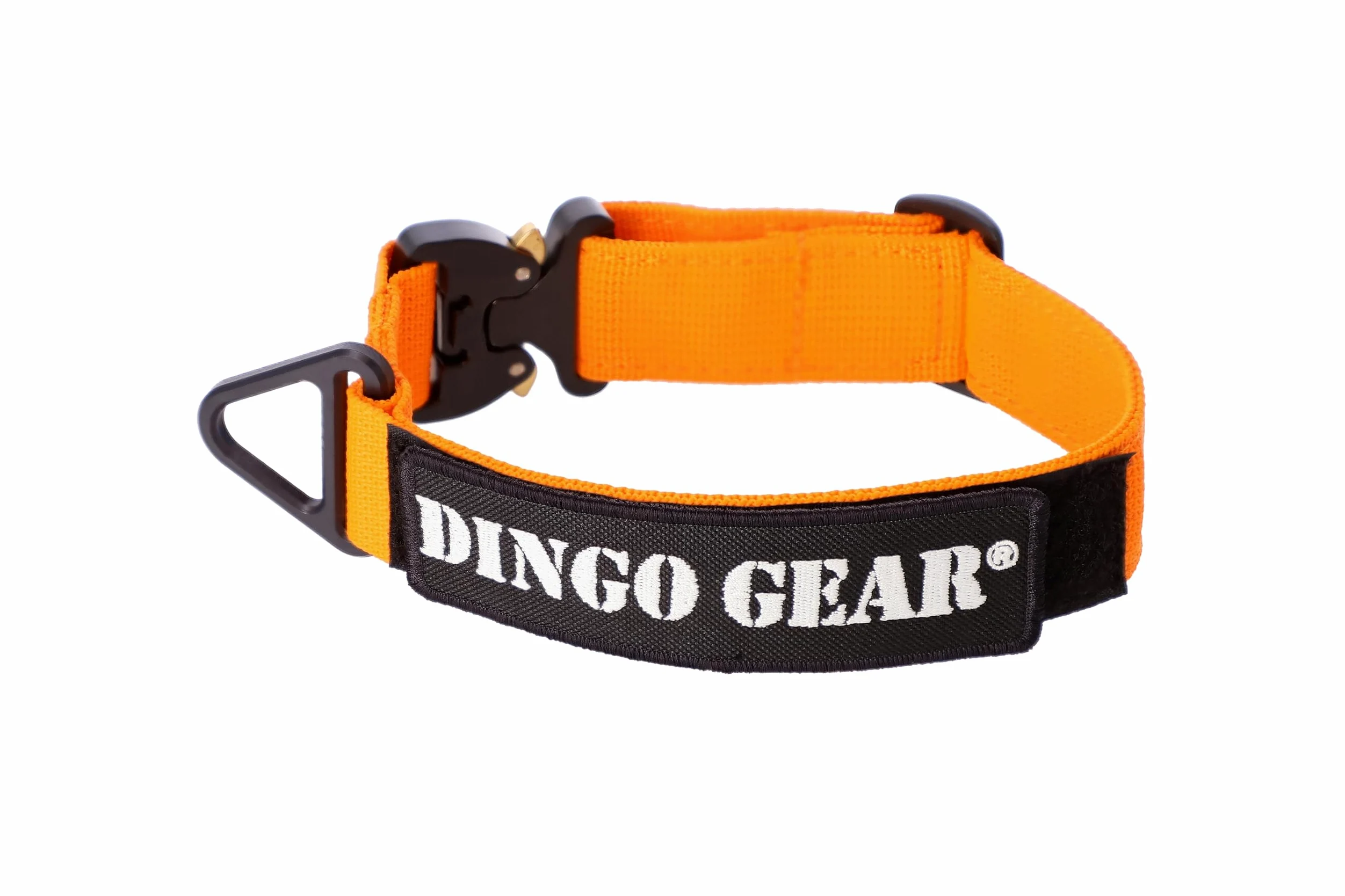 Dingo Gear Collar Cobra con Hebilla Profesional y Velcro, Defensa, Cuello 45–63 cm, Naranja (S03938)
