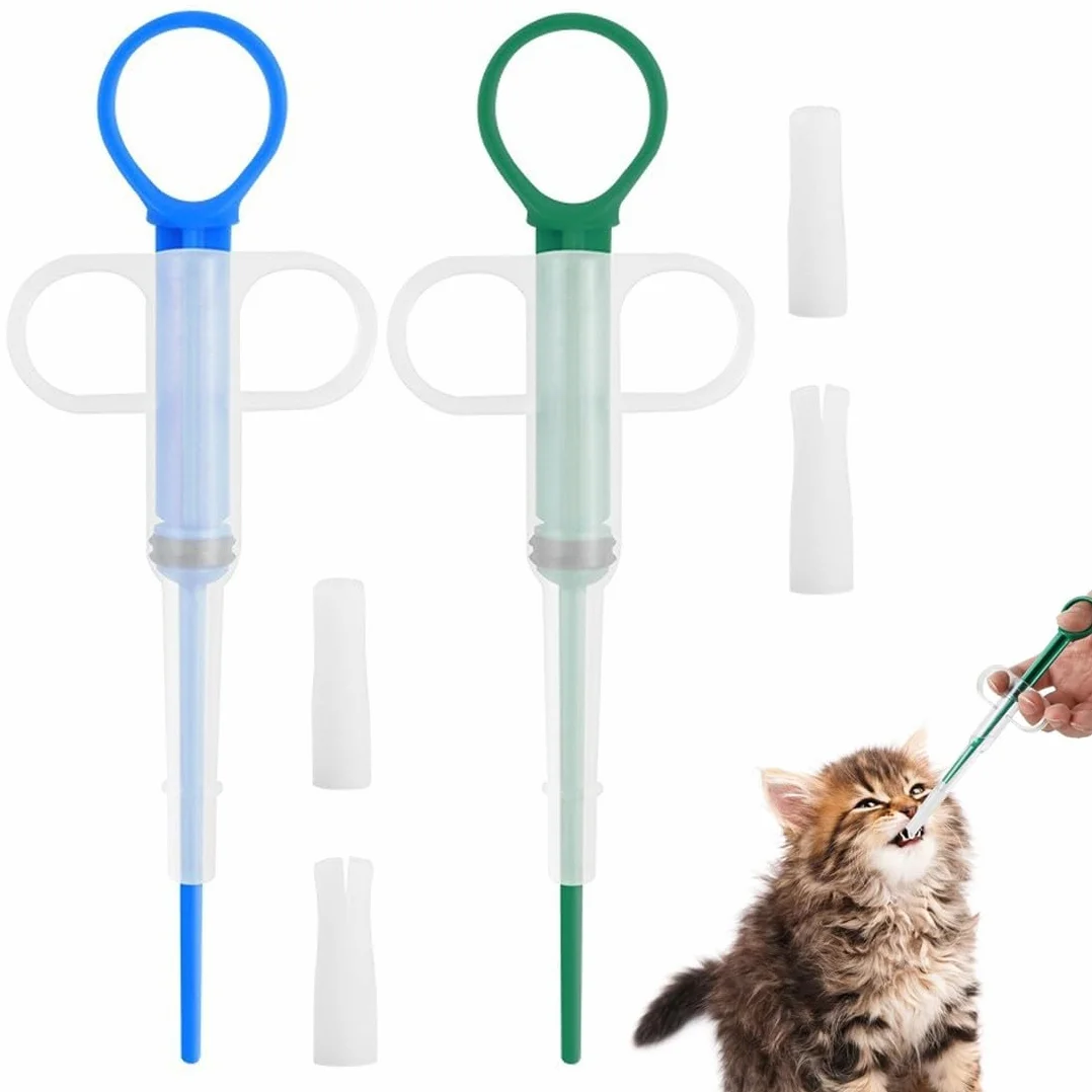 2 Pcs Feeder Medicine Syringes Gato, Alimentador De Tabletas Para Mascotas, Medicine Dispenser Pill Para Pets, Medicamento,Silicone Syringe Para Pets, With Soft Tip, Para Small Pets Dogs Cats