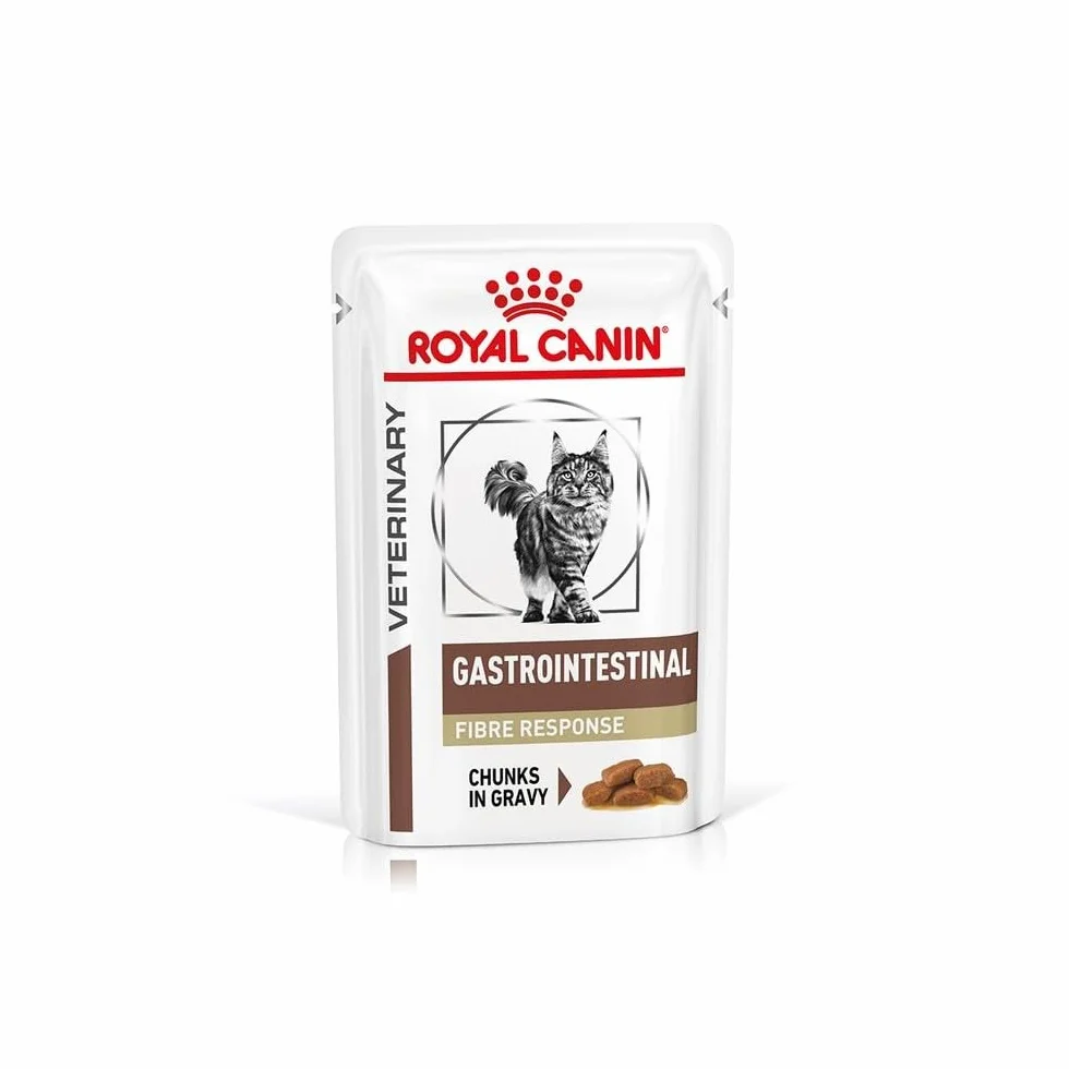 Royal Canin Gastro Intestinal Fibre Response | 12 x 85 g | Alimento dietético Completo para Gatos Adultos | para Gatos con estreñimiento crónico o Problemas gastrointestinales similares