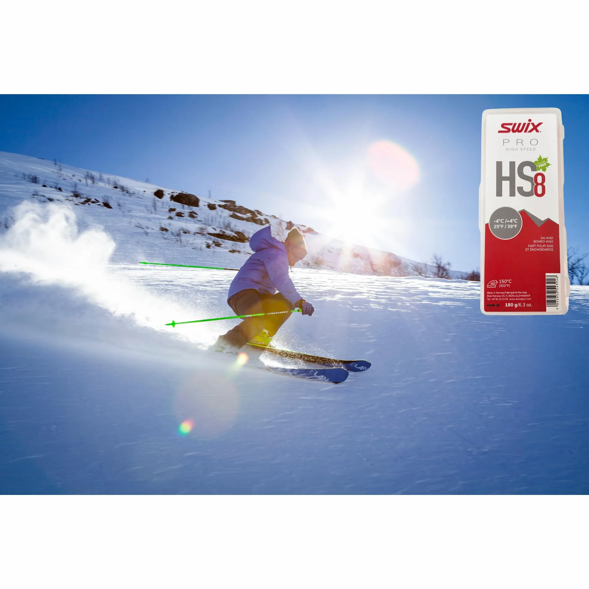 SWIX Racing Wax Cera de Entrenamiento Pro High Speed HS Snowboard Esquí