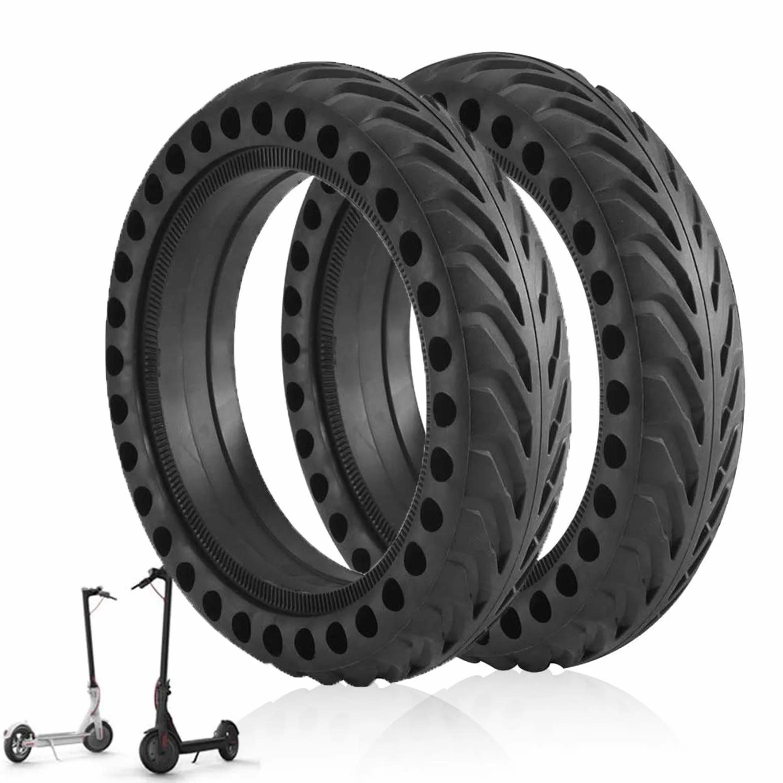 ANSENI Rueda para Patinete Maciza 8.5x2 Pulgadas Antipinchazo Compatible con Xiaomi Scooter M365/M365 Pro
