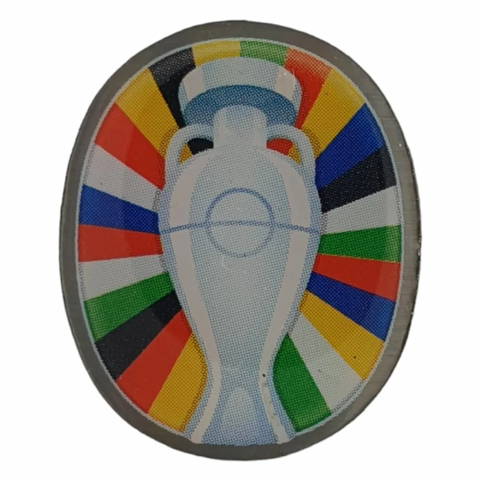 Réplica Miniatura del Logo Euro 2024 Pin UEFA 30mm 2D Tarjeta de papel