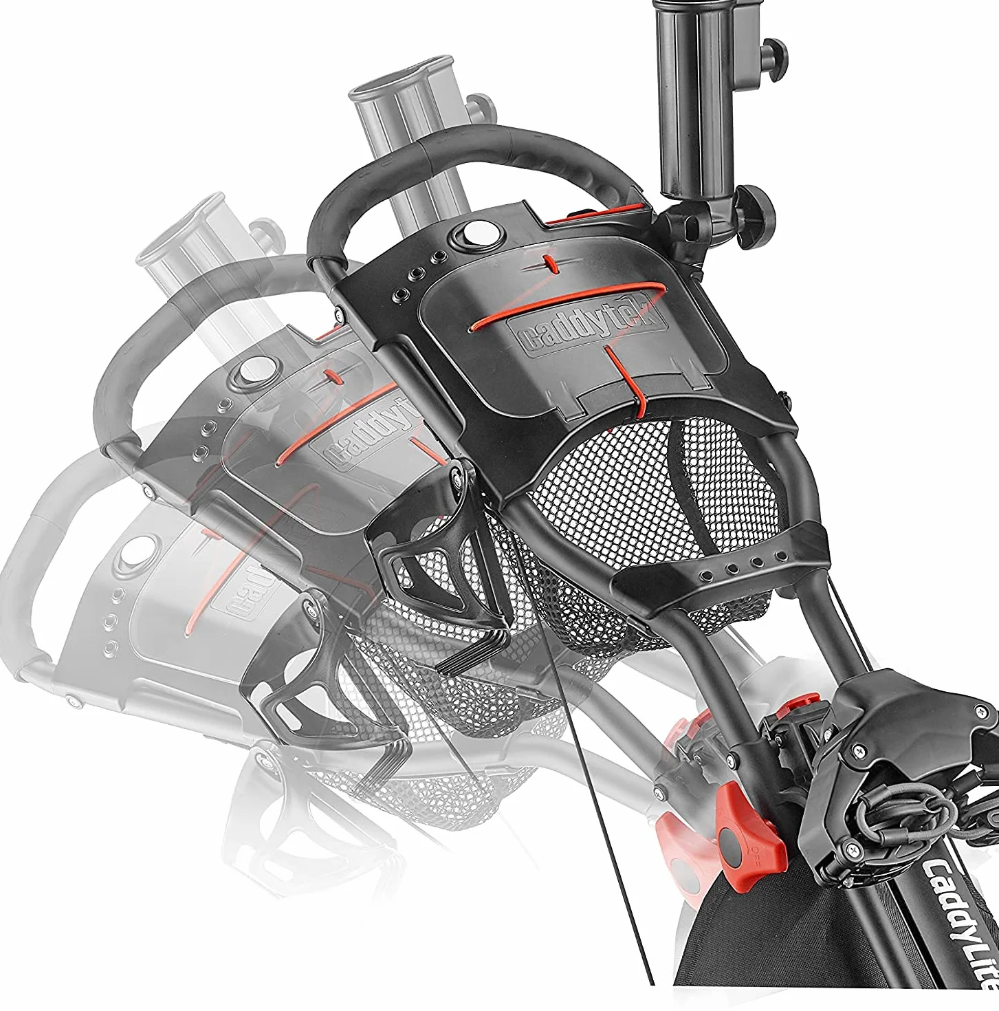 CADDYTEK Facil-plegable Carrito de golf 3 Rueda empuje cart gris oscuro