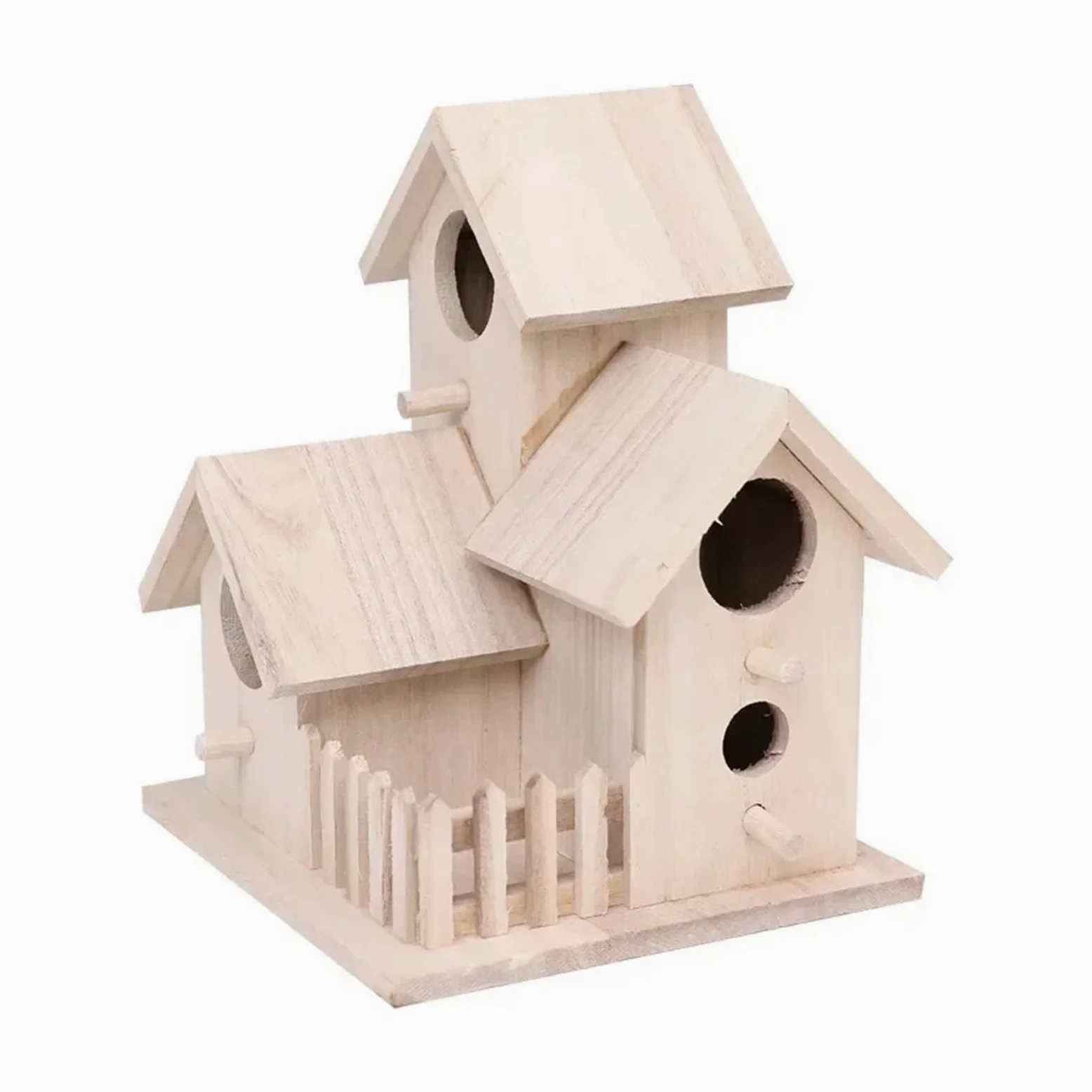 Caja Nido for pájaros de Madera | Jardín exterior multicolor: Caja nido for pájaros montable