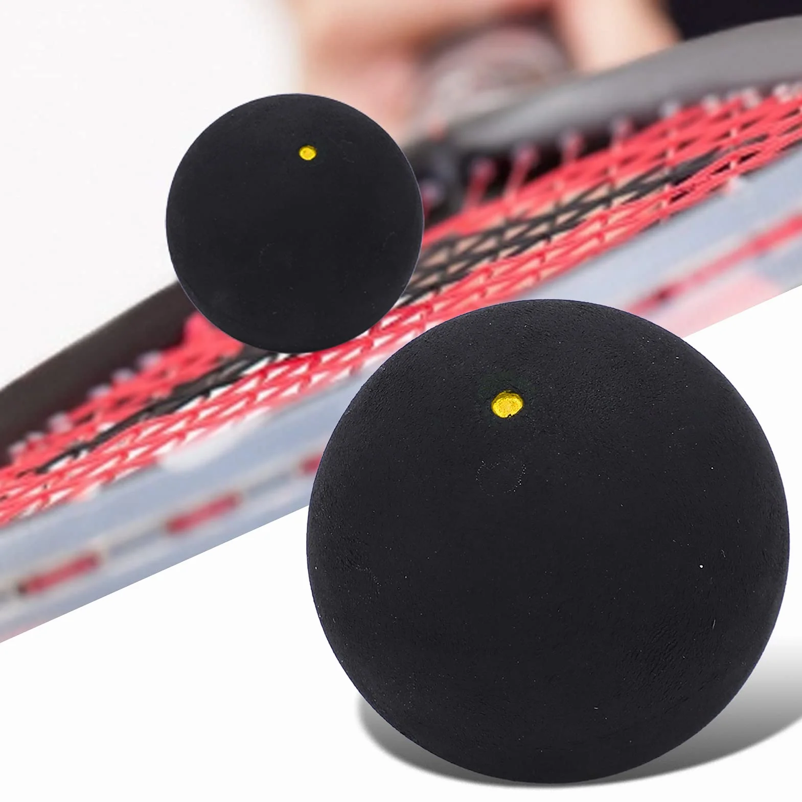 Akozon Pelotas de Squash 37mm Goma Entrenamiento Competición Principiantes
