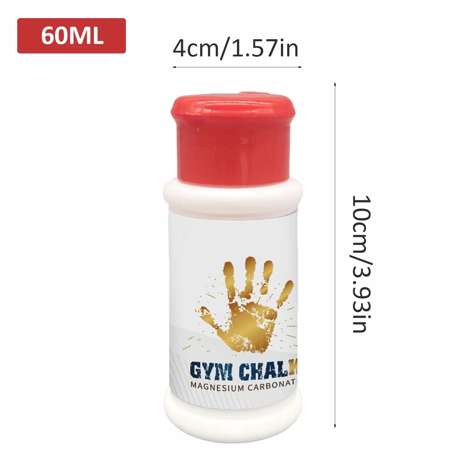Tiza para levantamiento de pesas antideslizante absorbe sudor 60 ml magnesio fitness gimnasia baloncesto