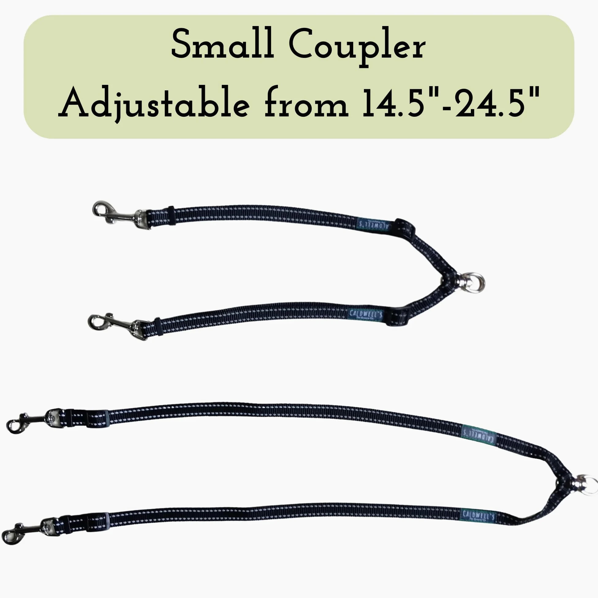 Caldwell's Pet Supply Co. No Perro enredo acoplador Correa de Perro, Perro Doble de Walker - Trainer Correa - Dos Perros Divisor Ajustable Resultado: 1 X 11-20 Pulgadas