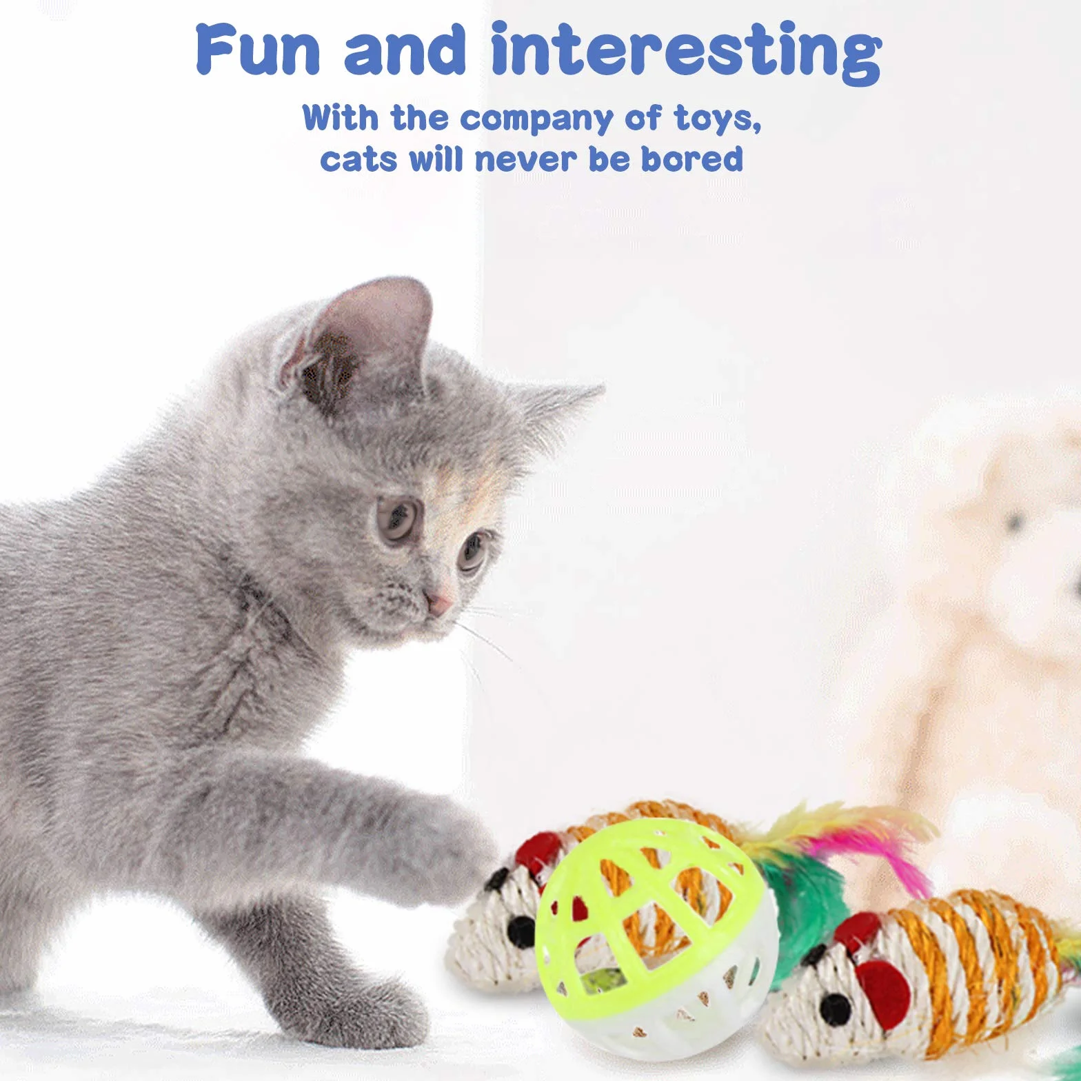 27PCS Juguetes para Paquete de Variedad para Gatitos, Set di Juguetes para Gatos Interactivo Ratón,Ratóns y Bolas Varias para Gatos Juguetes para Gatos con Plumas túnel