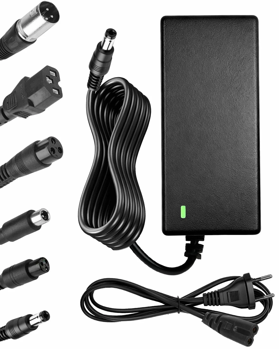 42V 2A Cargador Patinete Electrico para Hoverboard 36V Universal con 6 Conexiones M365 EU Plug