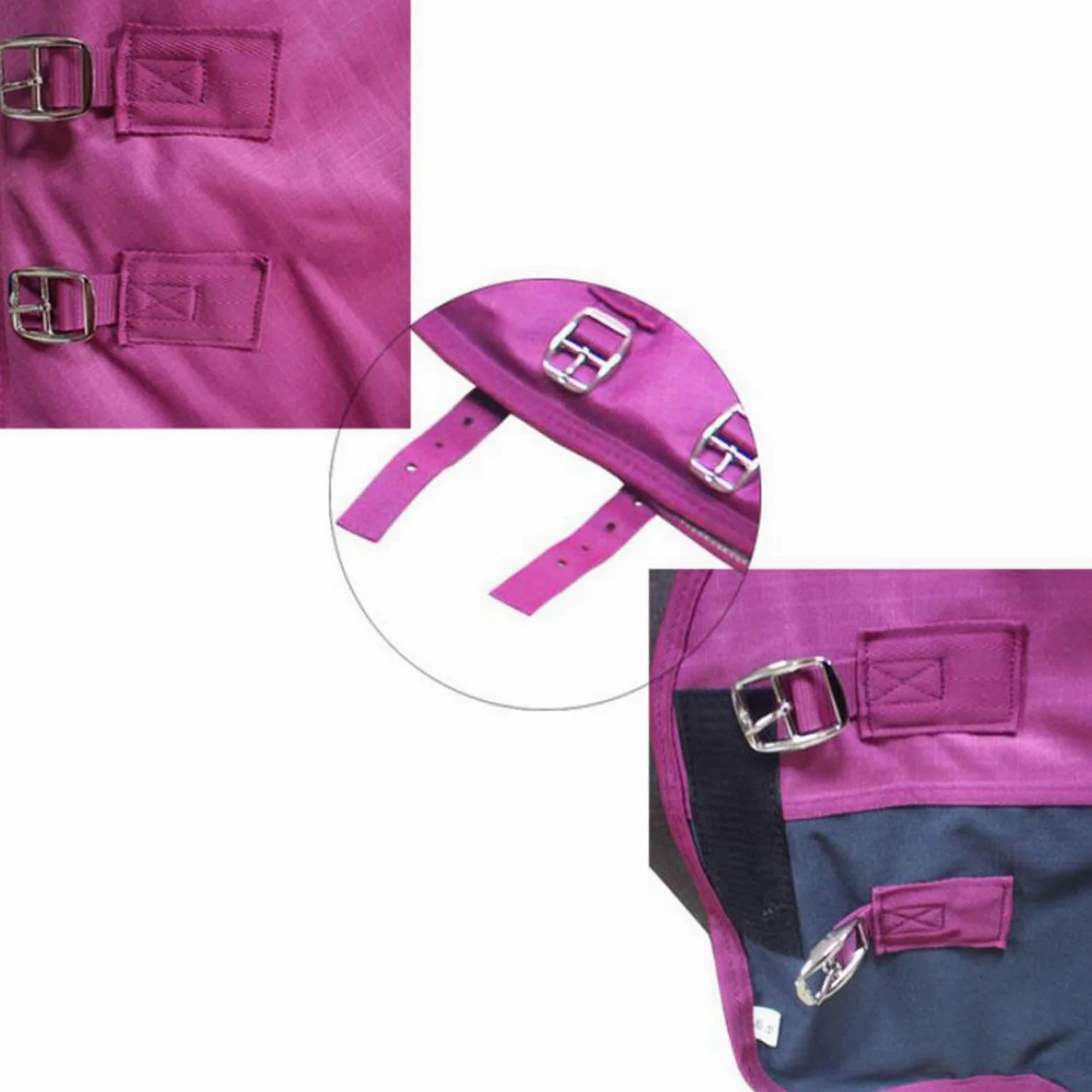 Manta de Invierno para Caballo, Manta de 600D, Acolchada Y Gruesa, Mantiene El, Resistente Al Agua, Ropa Ecuestre, Rosa Roja XL
