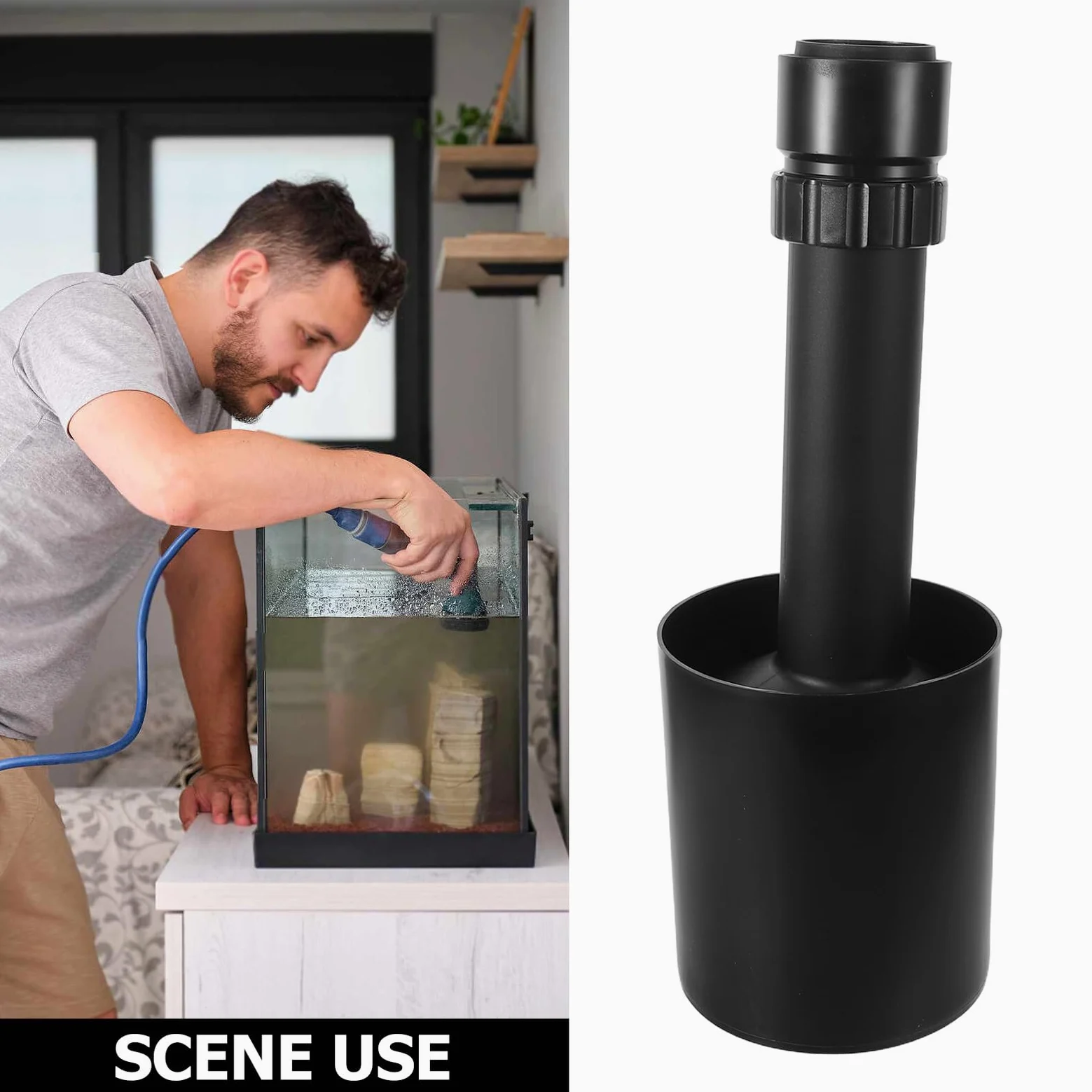 SUPVOX Skimmer de Superficie para Acuarios de Agua Dulce y Marina Filtro Skimmer de Plástico sin Base Csp-40S Eliminador de Película Superficial y Recolector de Residuos para Peceras y