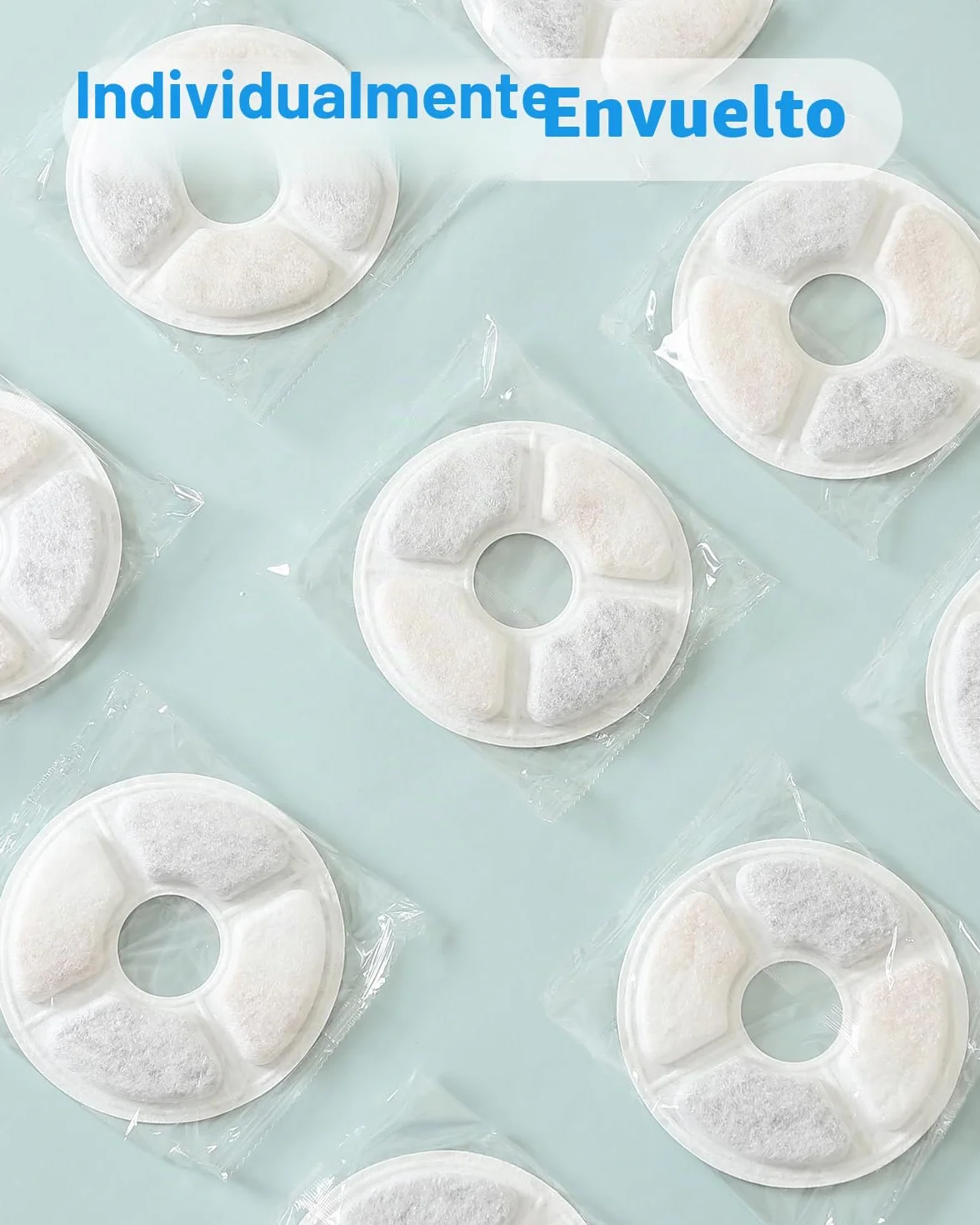 Filtros Fuente Gatos, 1.6-2.5L Filtros Fuente para Gatos Repuesto de [6PCS] Filtros Agua Gato de Triple Acción con Resina de Intercambio Iónico, Carbón Activado