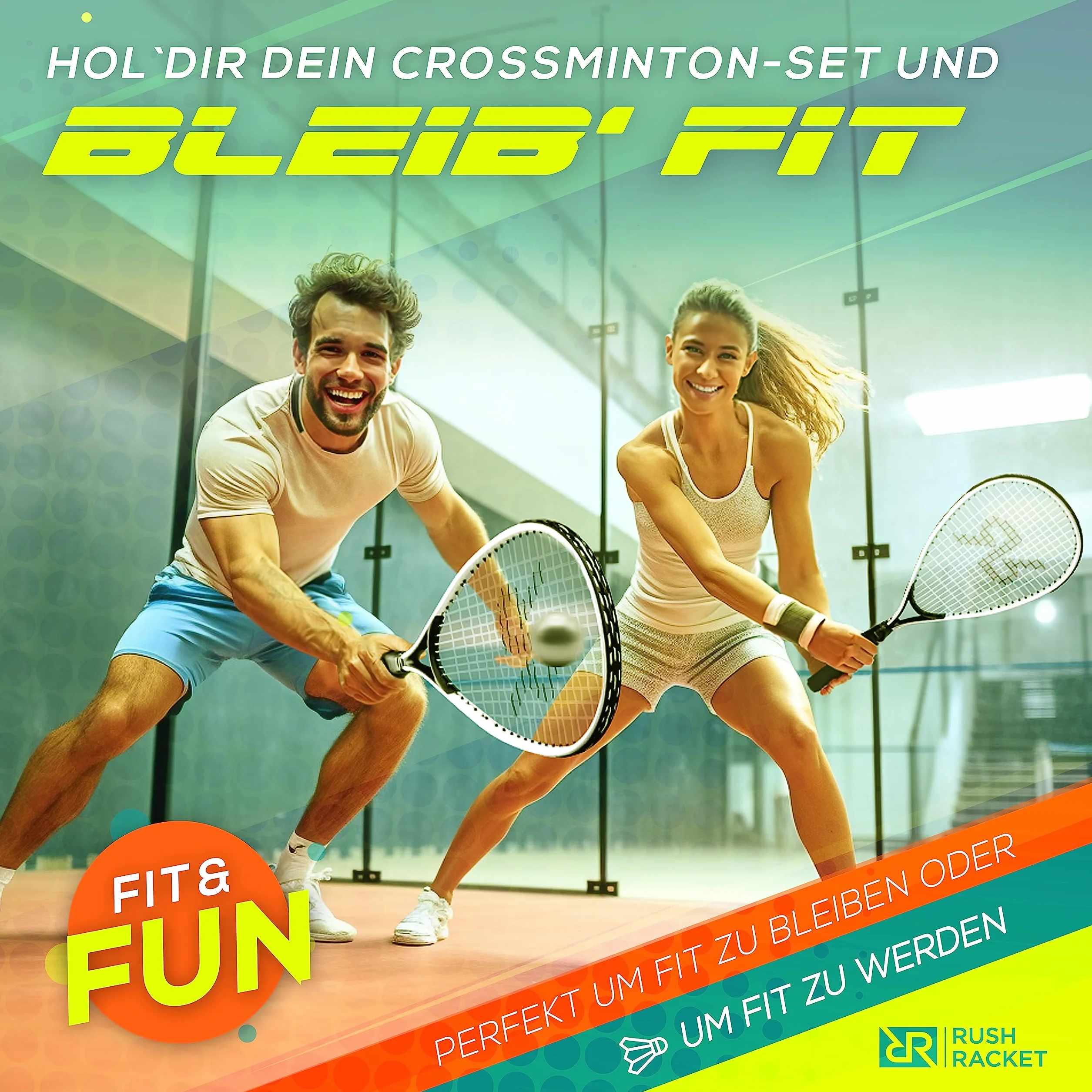 Juego de bádminton RS3 Speed 5 piezas raquetas pelotas bolsa transporte crossminton blanco