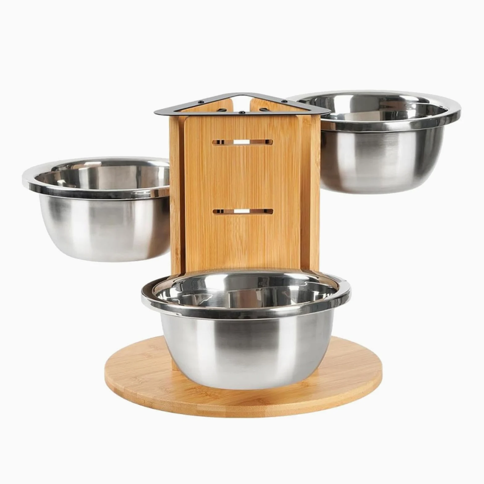 F Fityle Comedero Elevado para Perros con Soporte de Madera Resistente Y Ligero, Altura Ajustable. Ideal para Perros Pequeños, Medianos Y