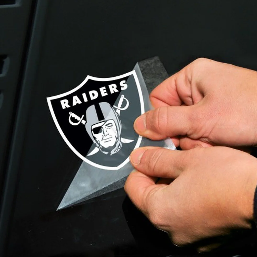 Wincraft NFL Oakland Raiders Adhesivo de Corte 10x10 cm Negro