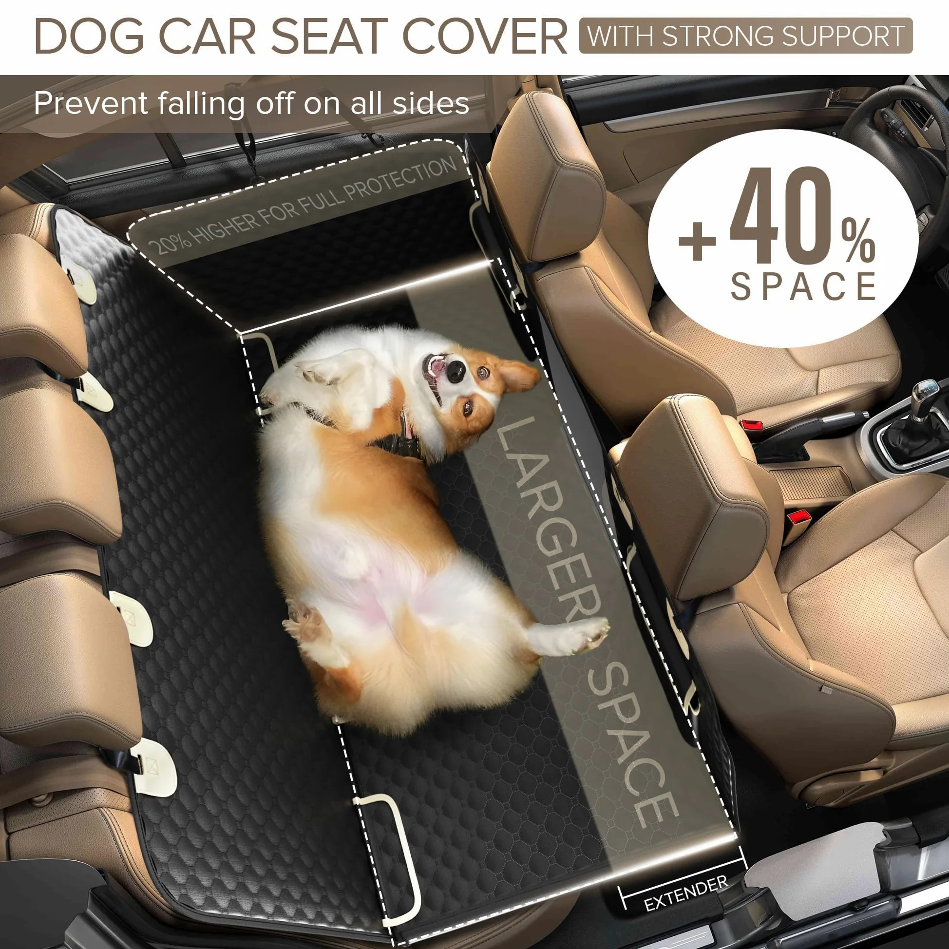Funda Protector de Asiento de Coche para Perro para Macan 2014-2023, Cubre Asientos Perro Cubierta Alfombra de Asiento Coche para Perros Transportar y Viaje