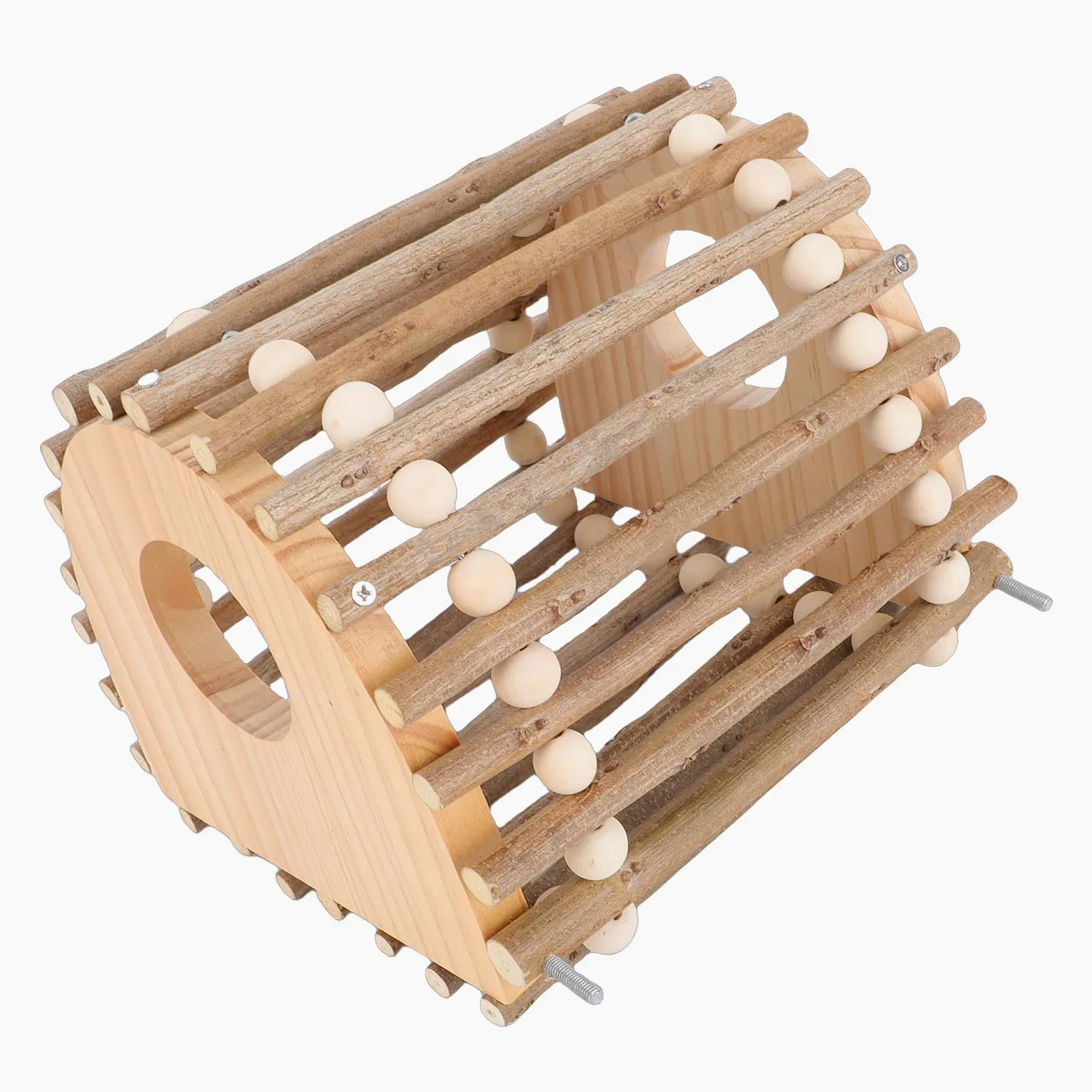 Jiawu Juguete de Madera para Loros, Diseño Innovador Que Promueve el Ejercicio Físico para Jaulas de Pájaros, Juguete para Escalar, Material Seguro, Madera de Pino para Loros y Mascotas Pequeñas