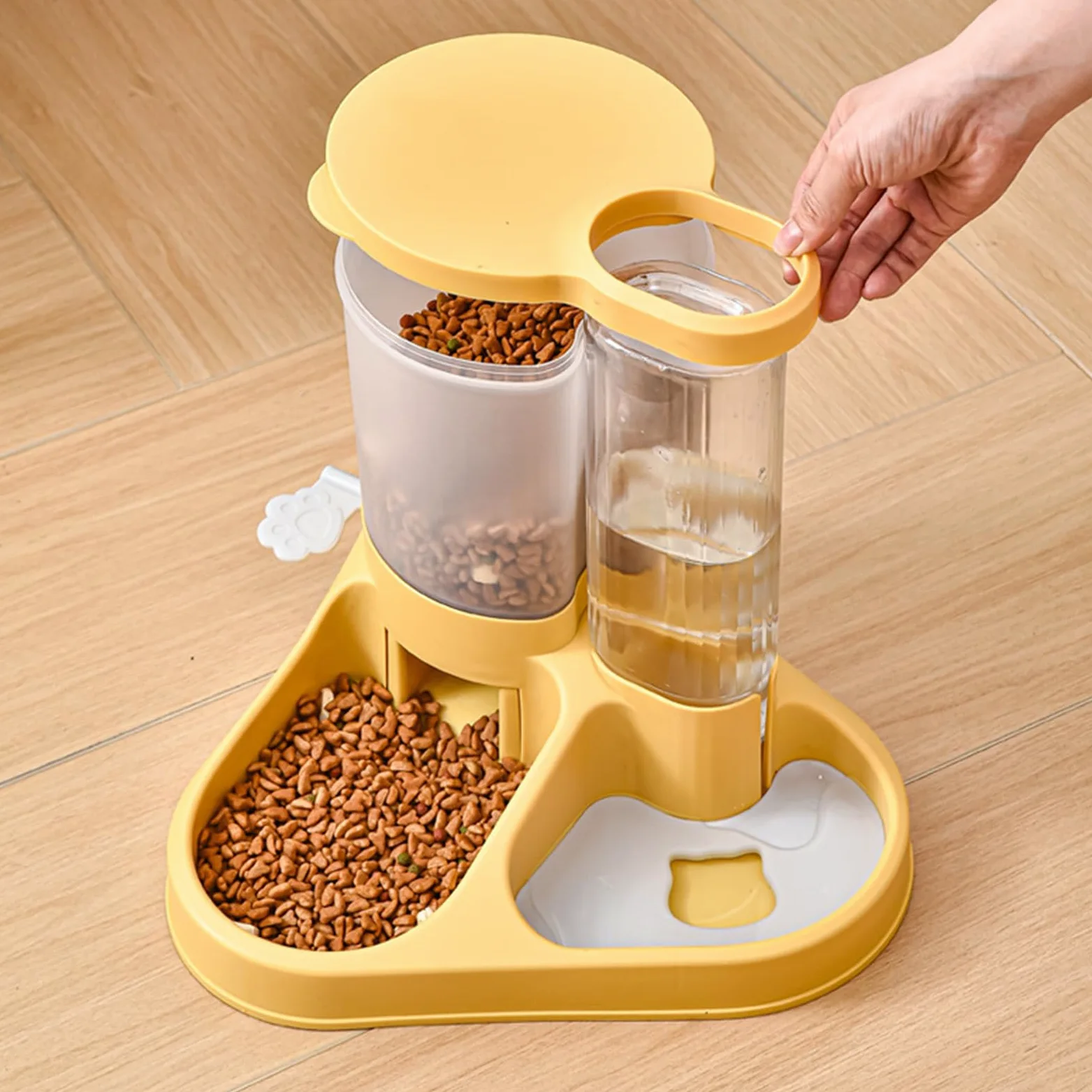 Bebedero automático para Perros, dispensador de Agua Multiusos para Alimentos para Mascotas, diseño Transparente de Gran Capacidad con Almohadilla Antideslizante, para Perros,