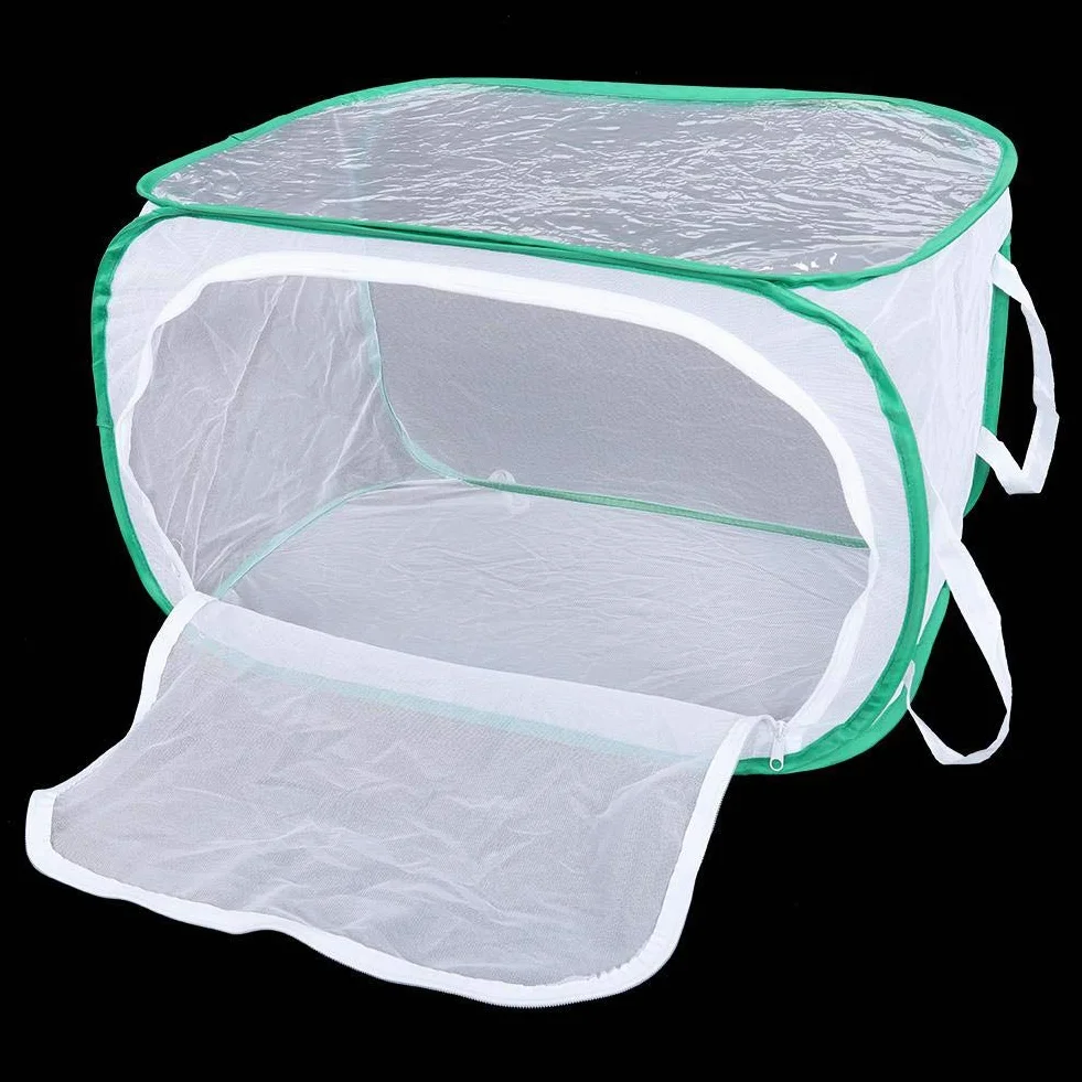 Hábitat portátil de Caterpillar, Jaula de hábitat de Insectos y Mariposas, Jaula de cría Duradera y Grande Jaula de cría ventilada, para Cultivar Insectos en el Patio(40 * 40 * 60cm)