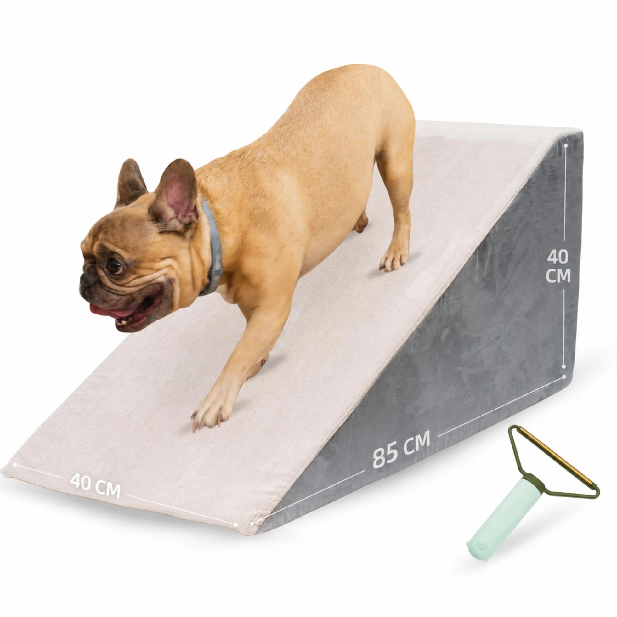 Rampa para Perros Sofá y Cama, Escalera para Perros Pequeños y Grandes, Escalera para Mascotas, Funda Extraíble y Lavable, Base Antideslizante, 40 cm de Alto
