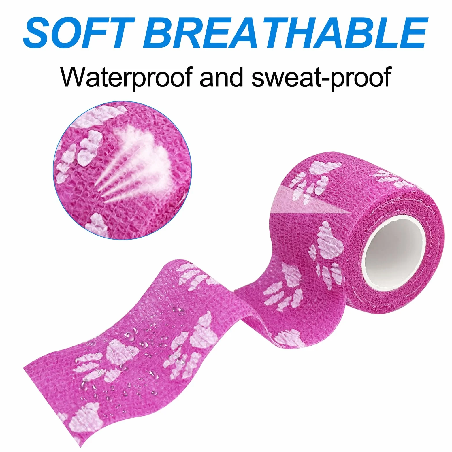 Lixiluxia 12 Rollos Venda Cohesiva Autoadhesiva Deportiva 5cm x 4,5m