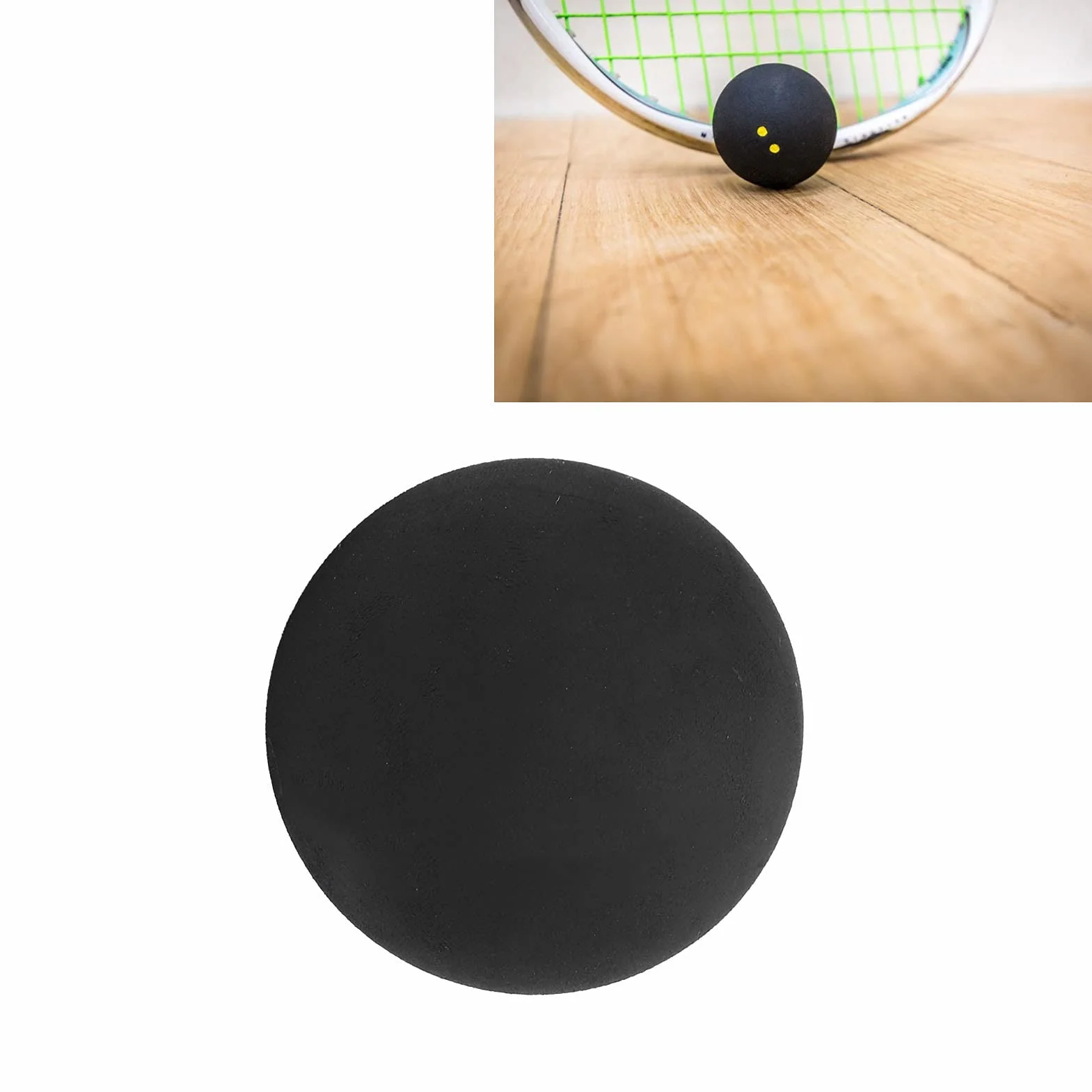 Pelota de Squash de Competición Doble Punto Amarillo 37 mm Goma