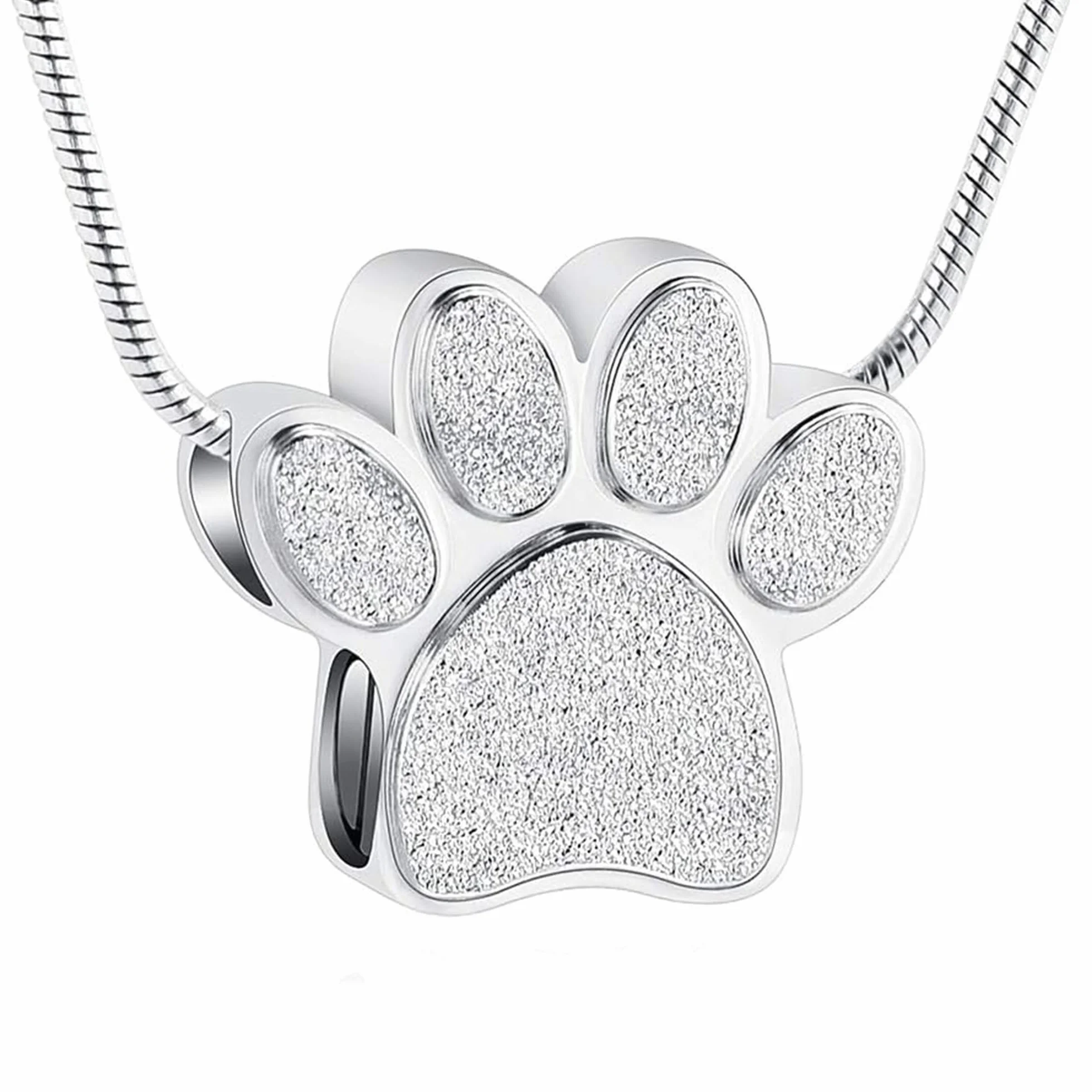 Joyería de cremación de Mascotas para Cenizas Collar de urna con Estampado de Patas para Cenizas para Perro Joyería de Recuerdo para Regalos conmemorativos Colgantes de Cenizas de Gato