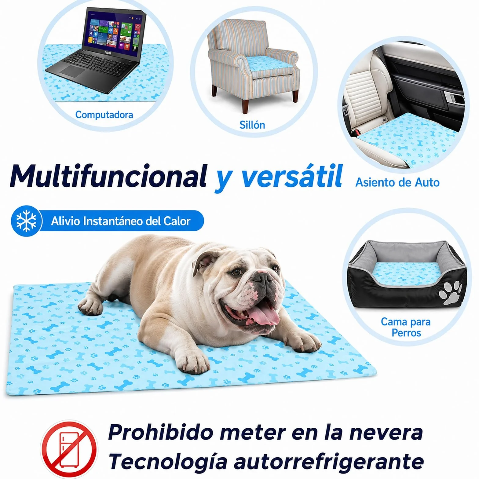BESCH Alfombrilla Refrescante para Mascotas, Esterilla Refrigerante Autorefrigerante con Gel, Colchoneta Fresca para Perros y Gatos, Uso Verano Interior Exterior 45x60cm