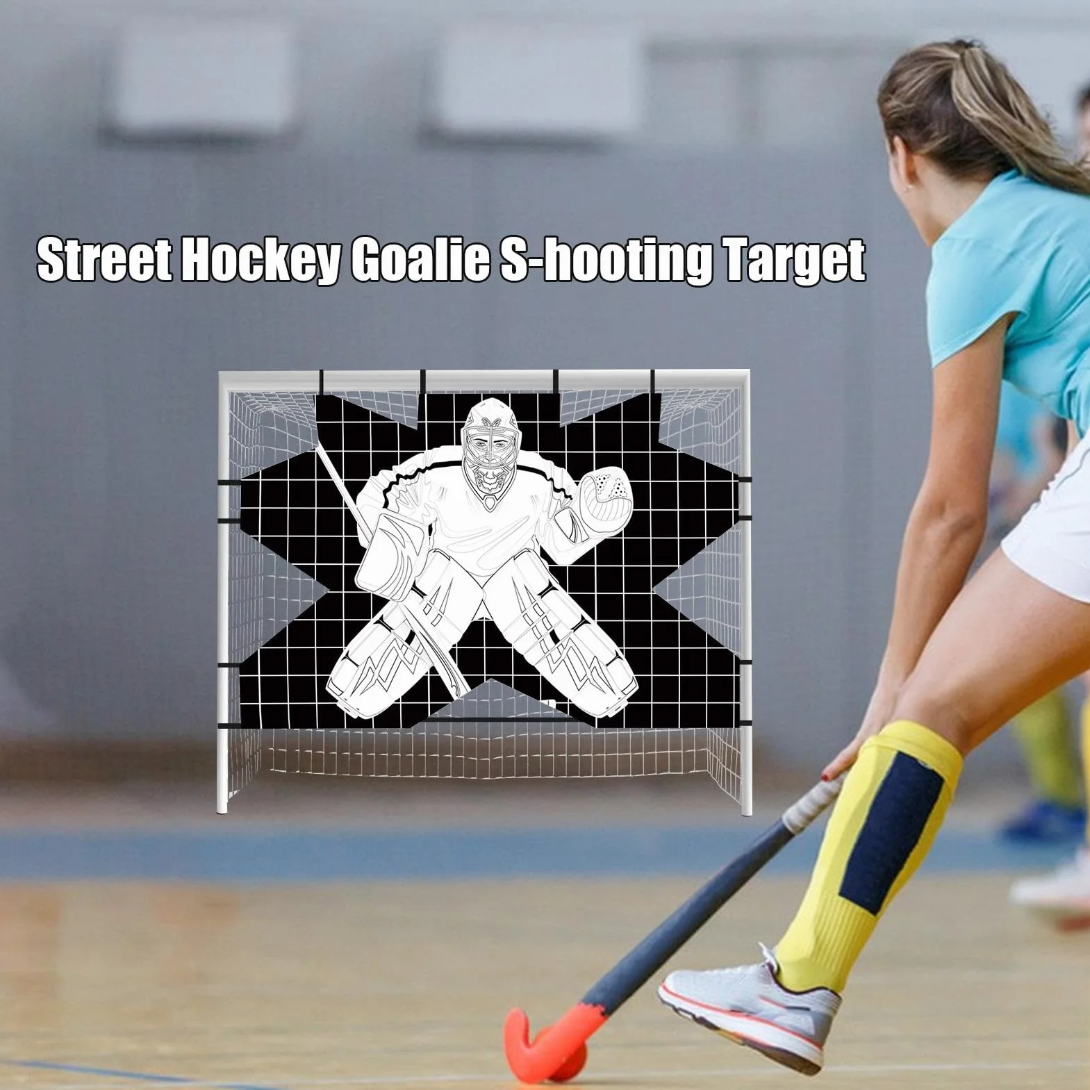 Objetivo de porteros de hockey callejero, red de entrenamiento de precisión