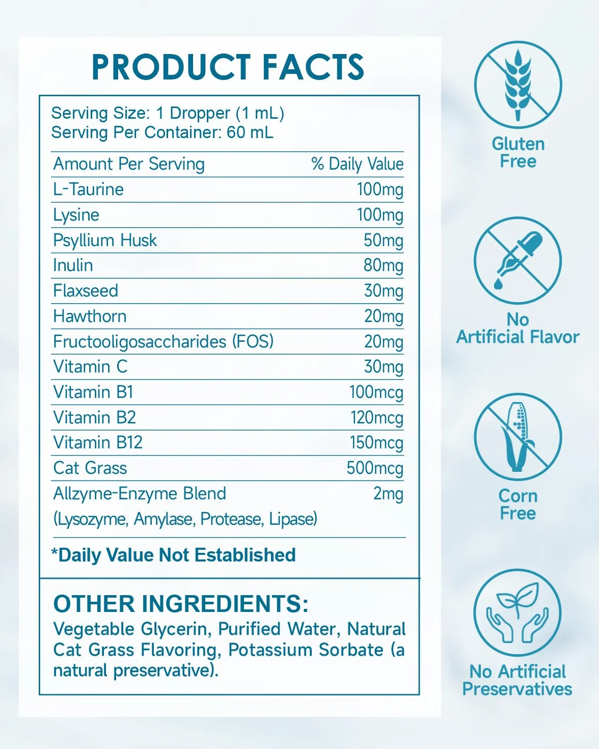 Alivio Bolas Pelo Gato - Remedio para Bolas Pelo Gatos, Salud Digestiva, Piel y Pelaje, Control Bolas Pelo Gatos con Probióticos, Fibra, Lisina, Vitaminas, Tratamiento para Bolas Pelo Gato - 60 ml