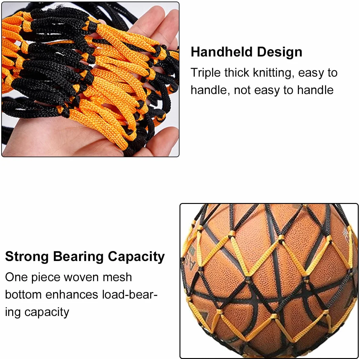 KARELLS Bolsa de Red de Nylon para Pelotas de Fútbol, 2 Piezas