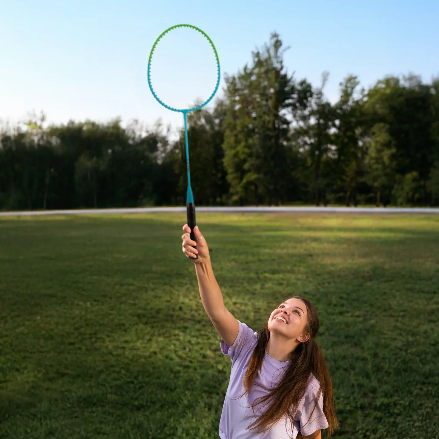 Set de Badminton con 2 Raquetas y 6 Volantes, Incluye Bolsa de Transporte