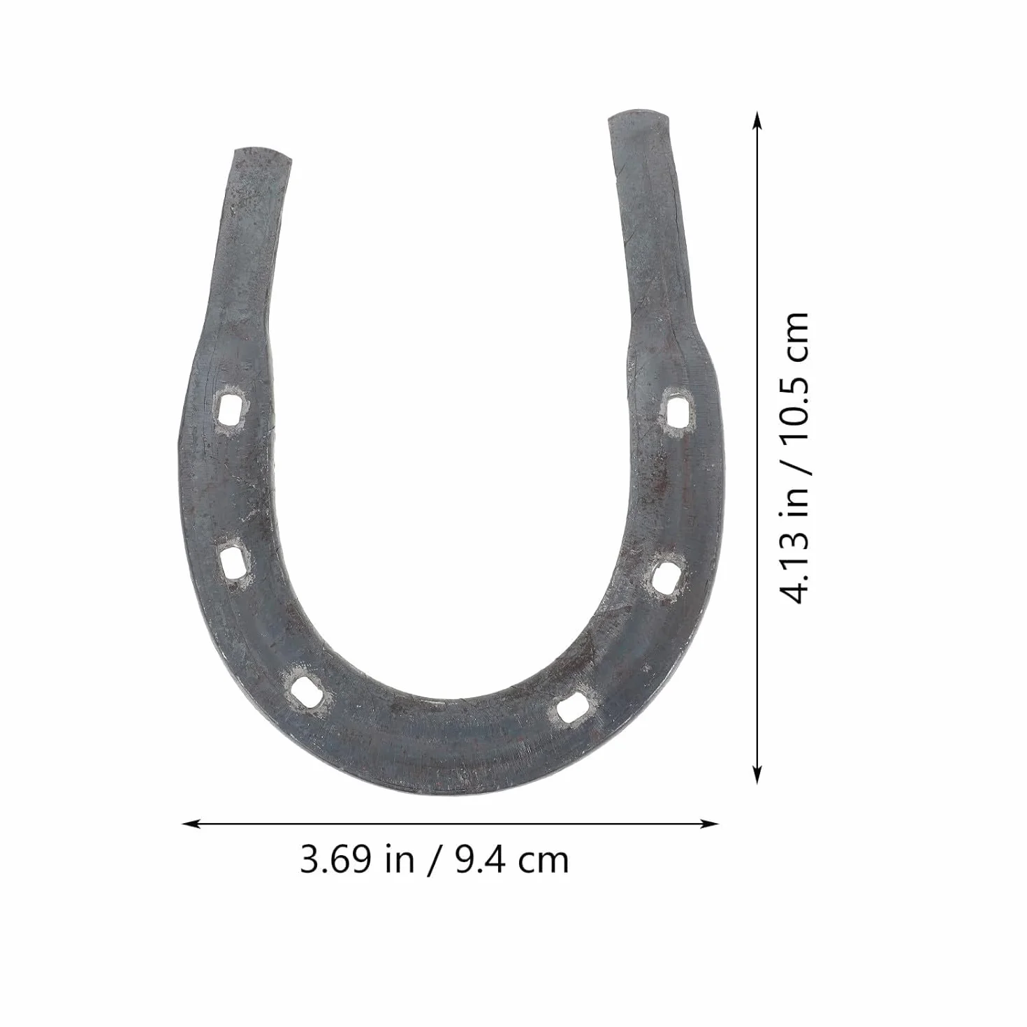 5 herraduras reemplazables para caballos y burros, almohadillas de metal firme, tamaño 2 con ranura abierta, suministros de herradura para uso ecuestre y estable, mango cómodo