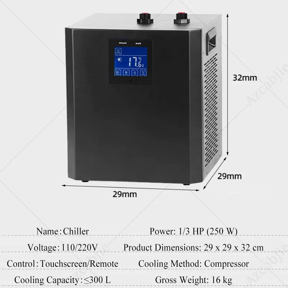 250w Enfriador De Baño De Hielo Silencioso | Compresor 600w,Enfriamiento Rápido,Control Remoto,Filtro Algodón,Refrigeración Por Ventilador,Para Interiores Y Exteriores