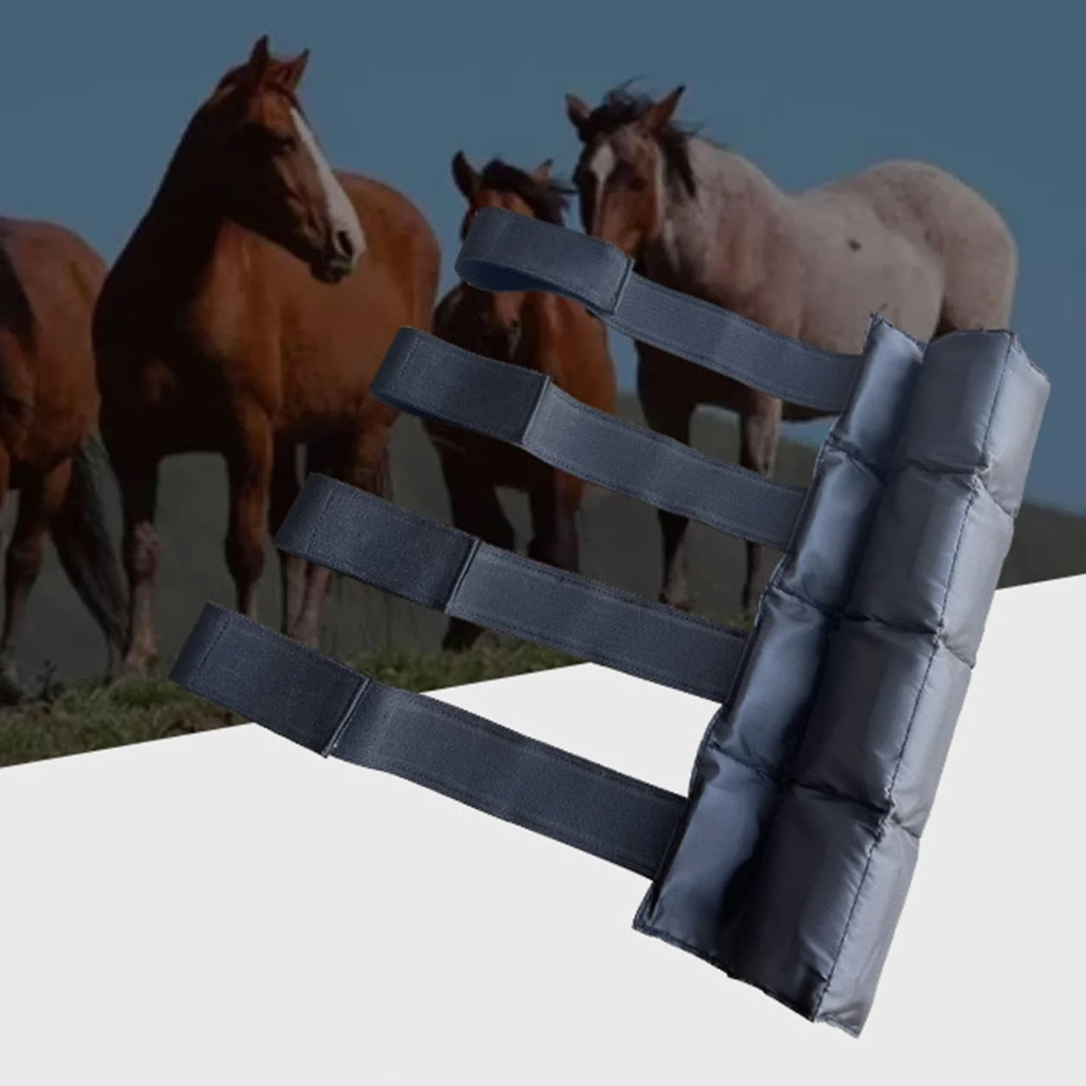 Fenteer Kit de Enfriamiento para Caballos, Vendajes para, Accesorio Ecuestre Ajustable
