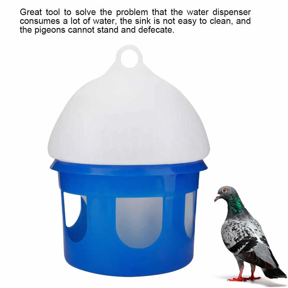 TOPINCN 2 Comederos Automáticos para Pájaros y Palomas, Dispensador de Agua de 6,5 L, Contenedor de Agua para Mascotas, Dispensador de Comederos Automáticos de Agua