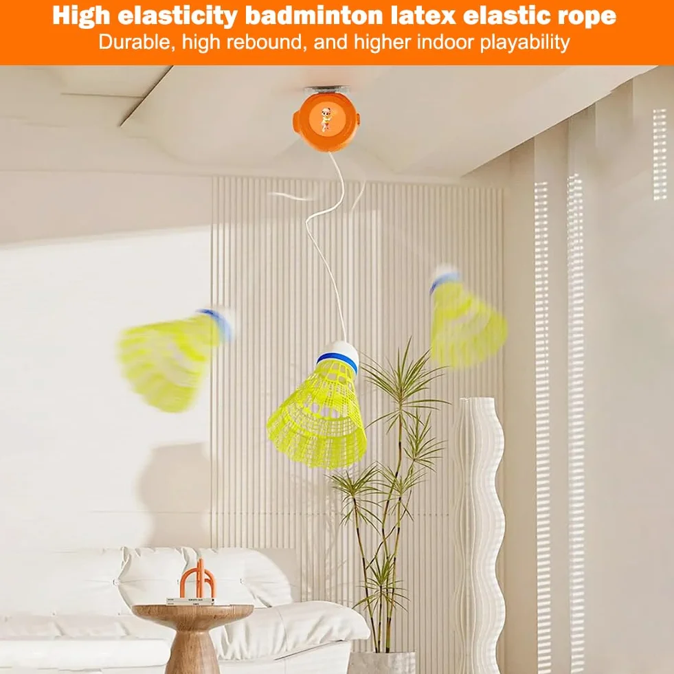 Set de bádminton de altura ajustable, entrenador de rebote para autoaprendizaje