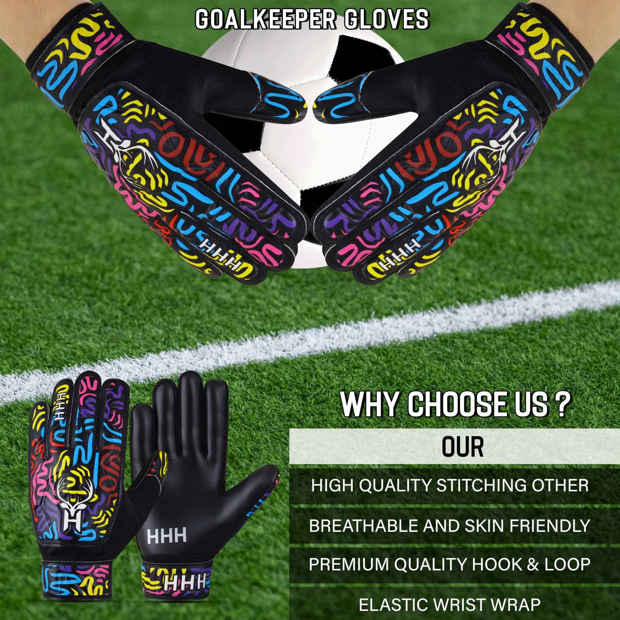 Guantes de Portero de Fútbol para Niños HHH